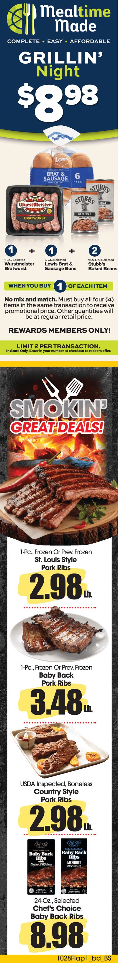 B&T's Food Fresh Market Weekly Ad October 28 - November 3, 2026