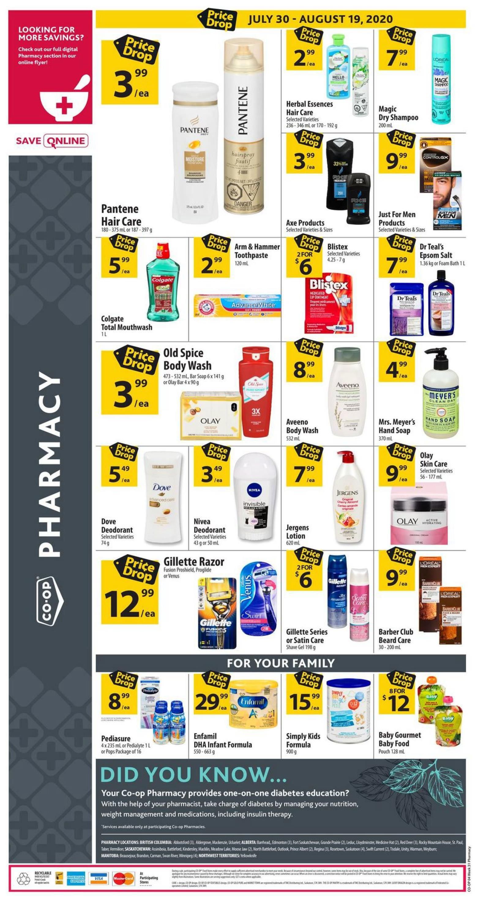 Co-op (West) Pharmacy Flyer July 30 to August 19