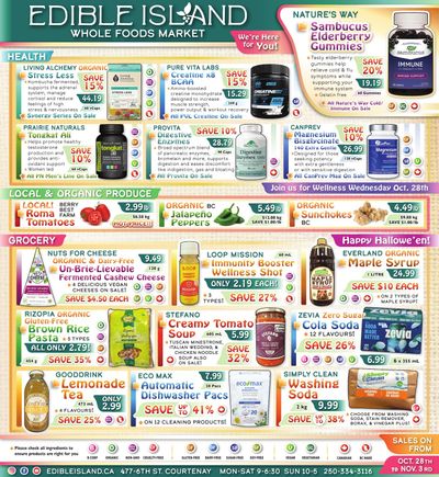 Edible Island Whole Foods Market Flyer October 28 - November 3, 2026