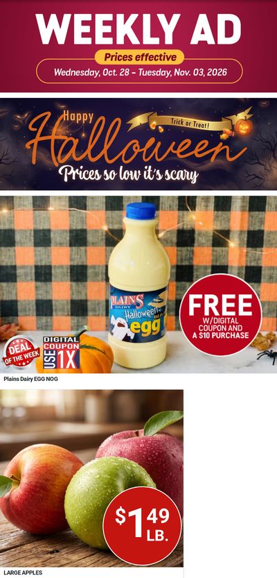 LaGree's Food Stores Weekly Ad October 28 - November 3, 2026