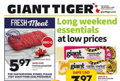 Giant Tiger (Atlantic) Flyer July 29 to August 4