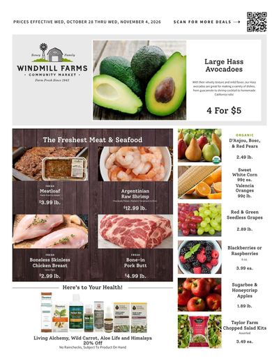 Windmill Farms Market Weekly Ad October 28 - November 4, 2026