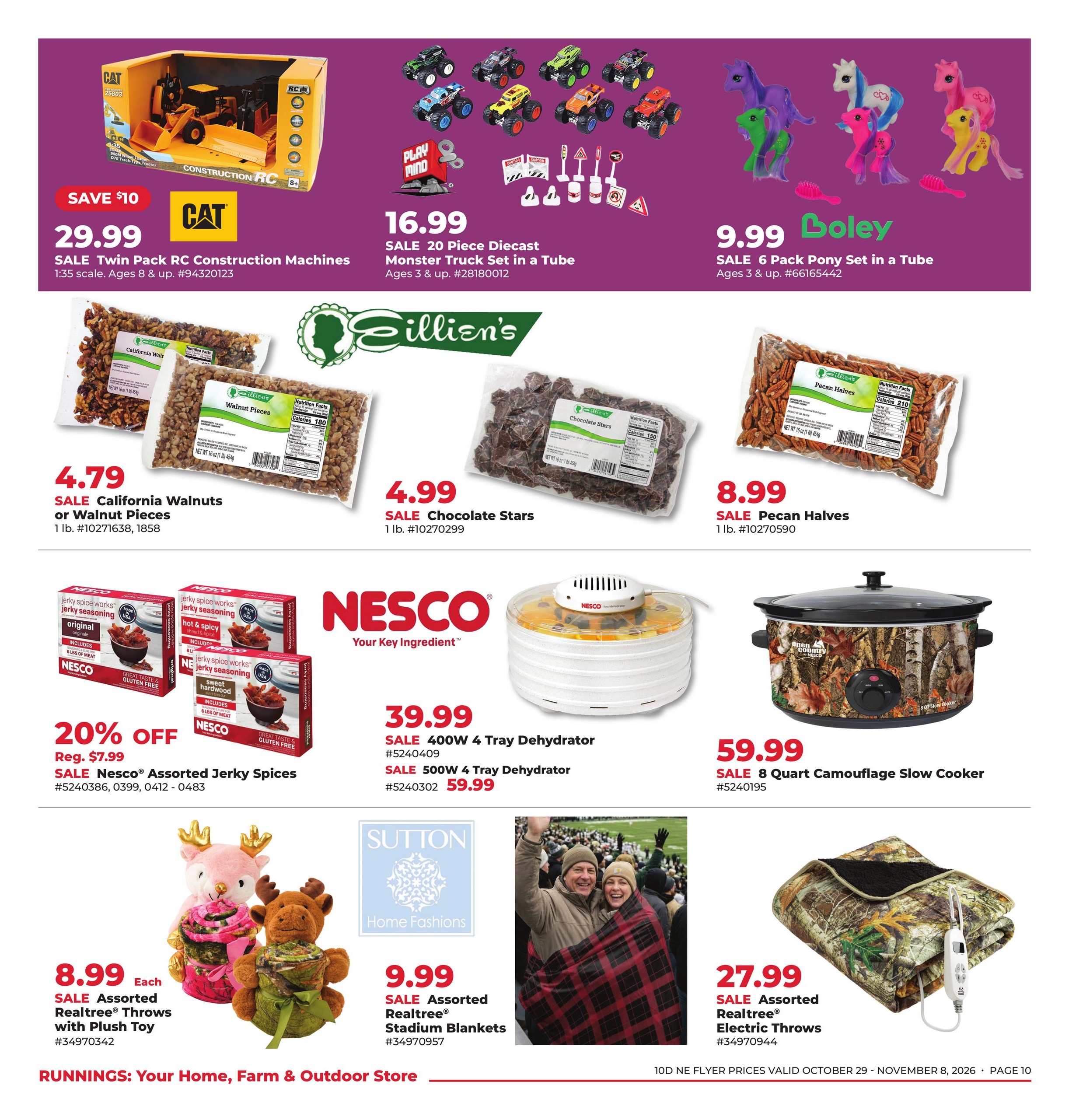 Runnings (Athol Area, MA) Late-Fall Markdowns Weekly Ad October 29 - November 8, 2026