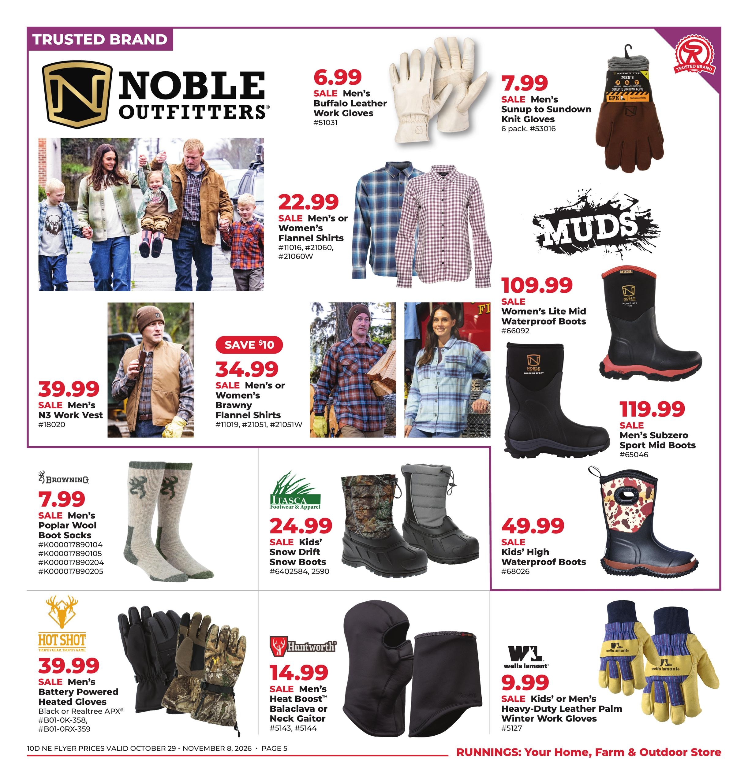 Runnings (Athol Area, MA) Late-Fall Markdowns Weekly Ad October 29 - November 8, 2026