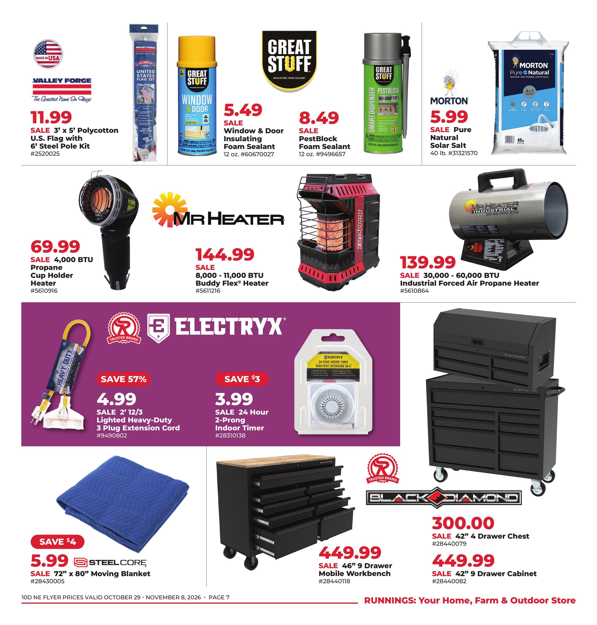 Runnings (Athol Area, MA) Late-Fall Markdowns Weekly Ad October 29 - November 8, 2026