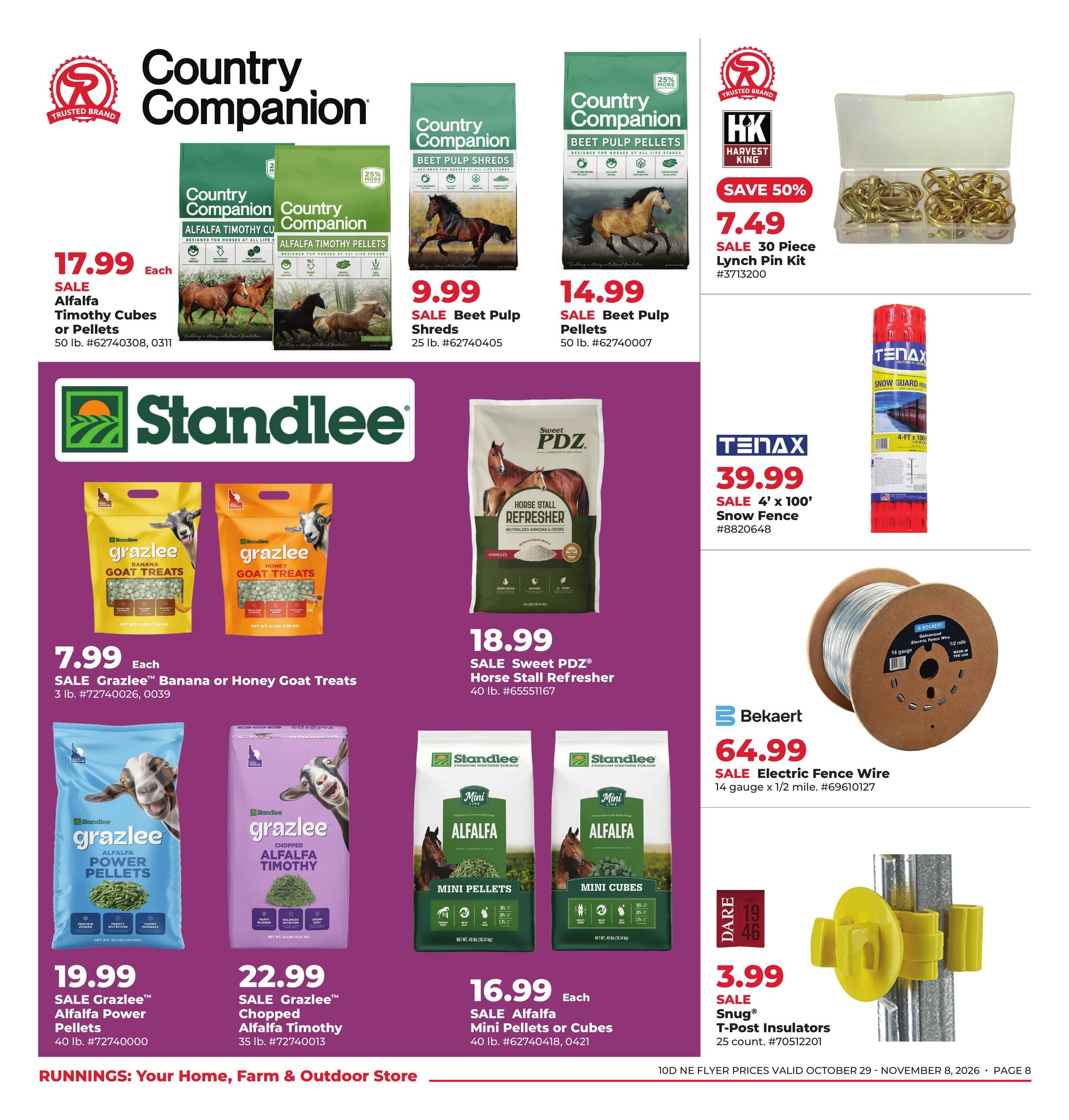 Runnings (Athol Area, MA) Late-Fall Markdowns Weekly Ad October 29 - November 8, 2026