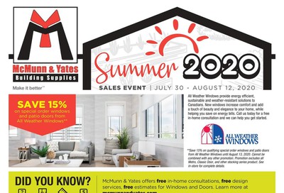 McMunn & Yates Building Supplies Flyer July 30 to August 12