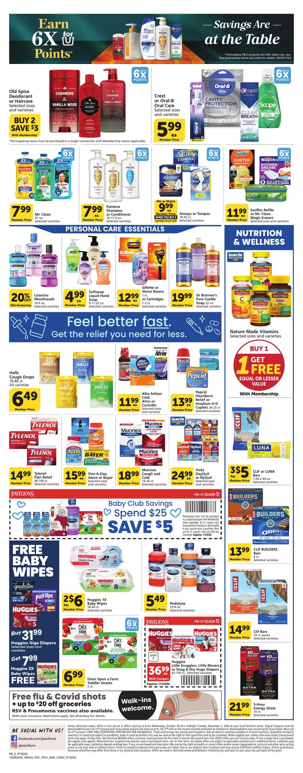 Pavilions (Chula Vista Area, CA) Weekly Ad October 28 - November 3, 2026
