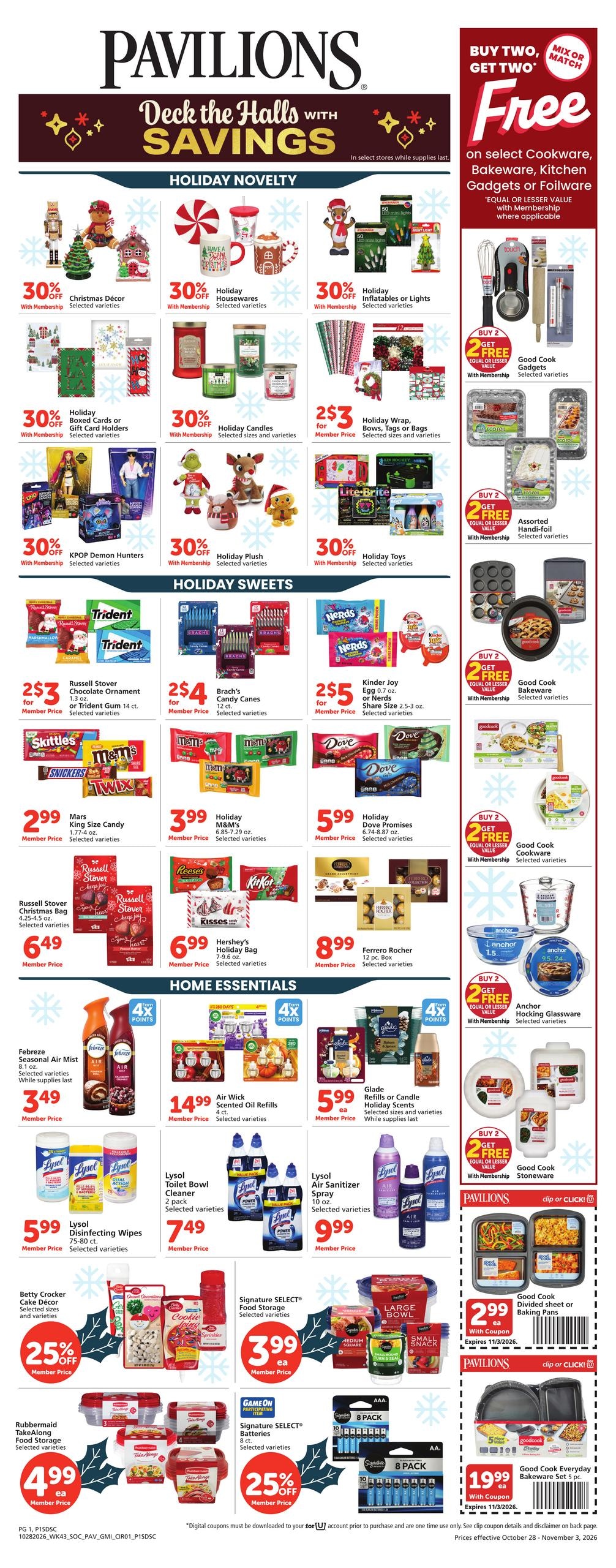 Pavilions (Chula Vista Area, CA) Weekly Ad October 28 - November 3, 2026