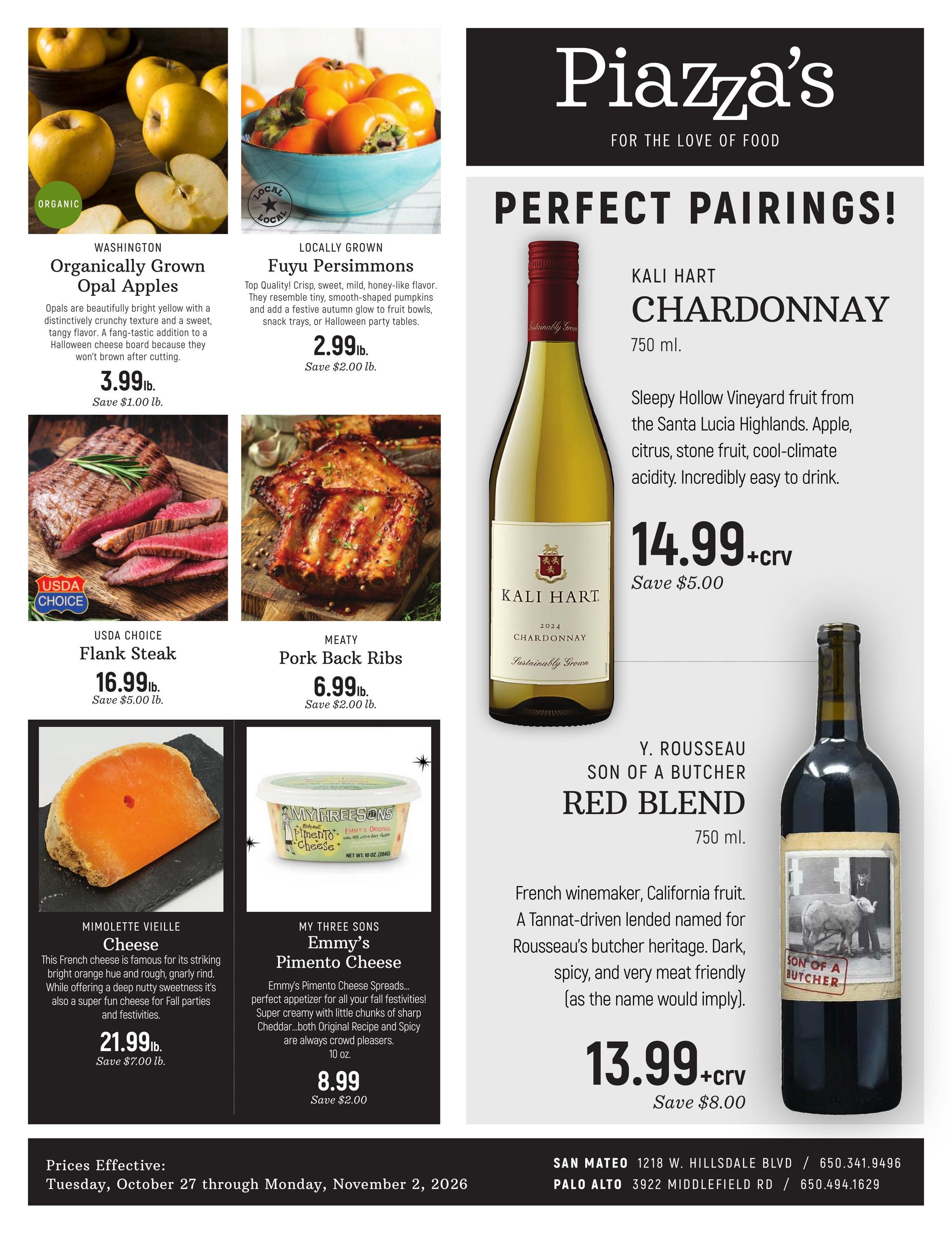 Piazza's Fine Foods Weekly Ad November 2 - 2, 2026