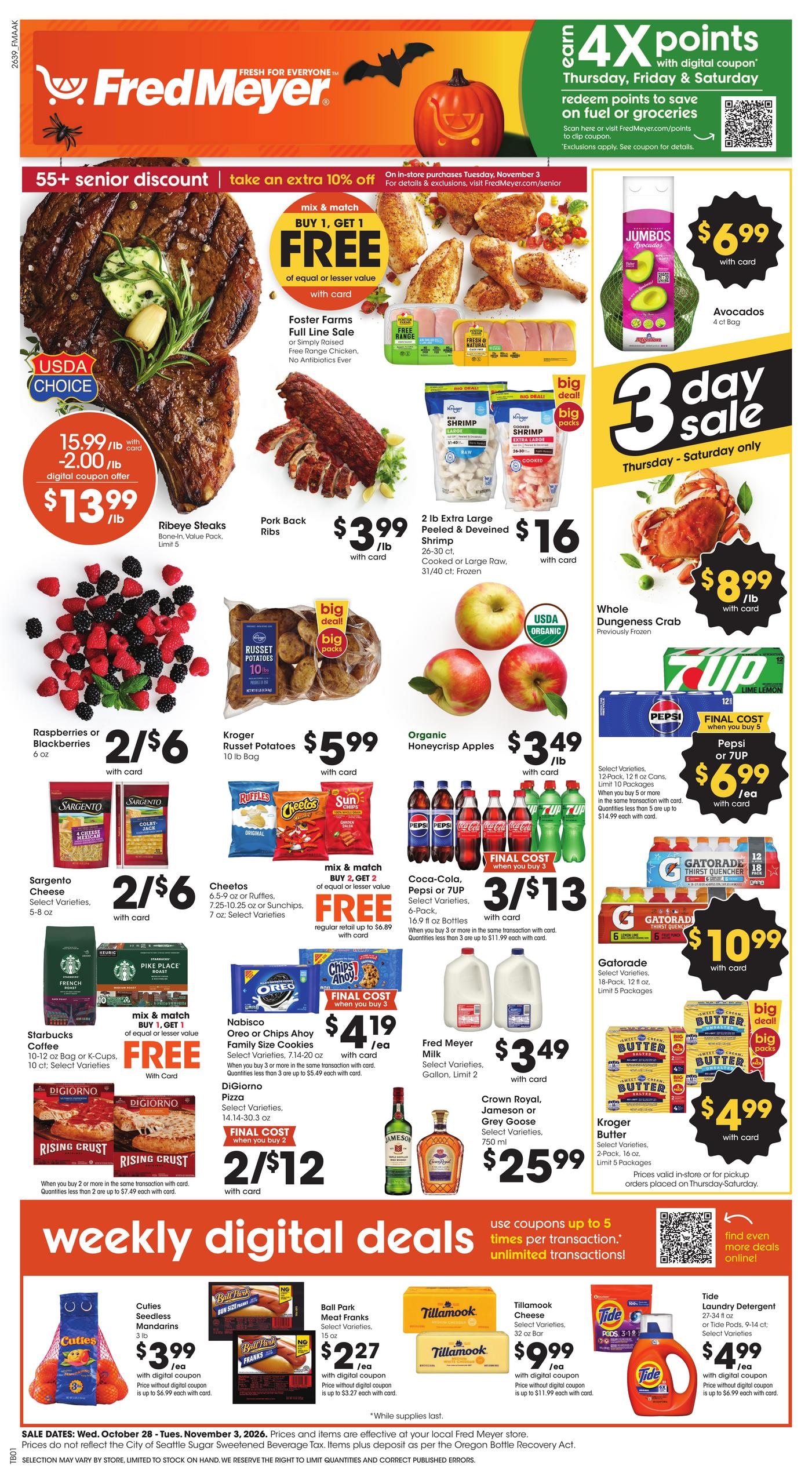 Fred Meyer (Fairbanks-Juneau Area, AK) Weekly Ad October 28 - November 3, 2026