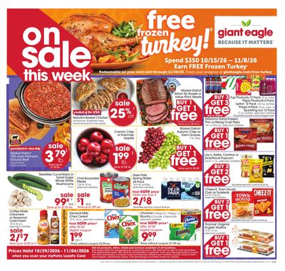 Giant Eagle (Groveport Area, OH) Weekly Ad October 29 - November 4, 2026