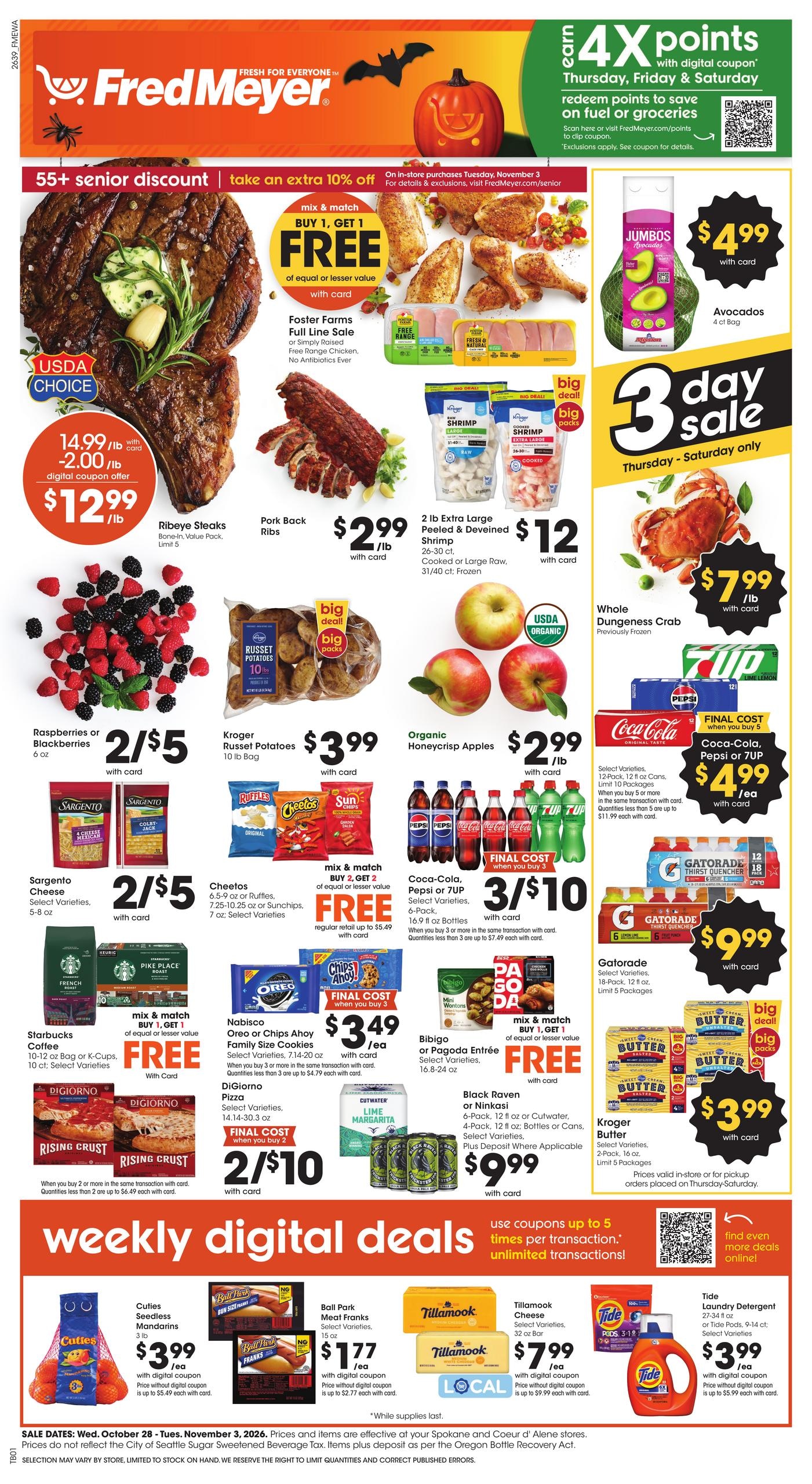 Fred Meyer (Spokane-Spokane Valley Area, WA) Weekly Ad October 28 - November 3, 2026