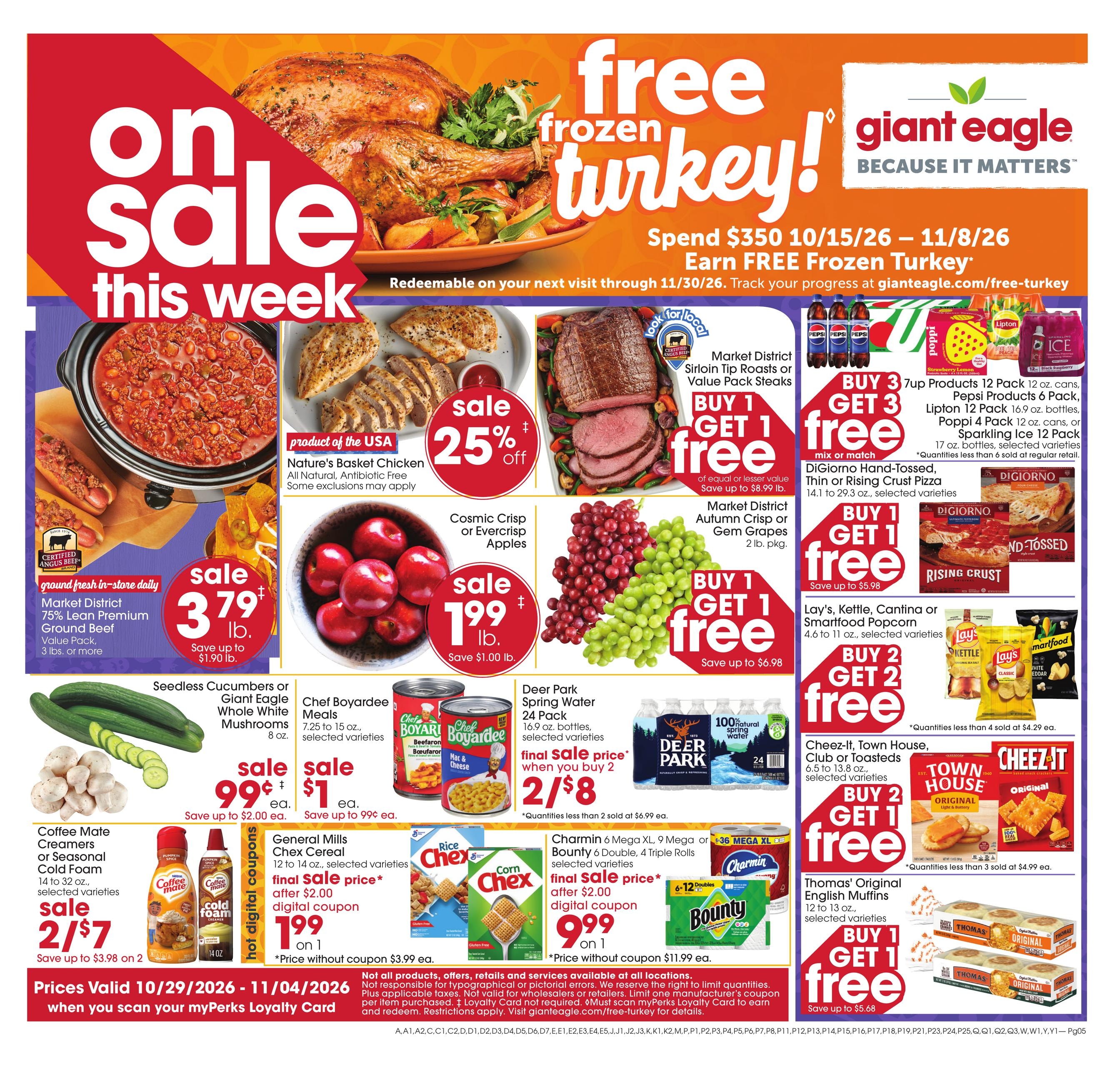 Giant Eagle (Hagerstown Area, MD) Weekly Ad October 29 - November 4, 2026