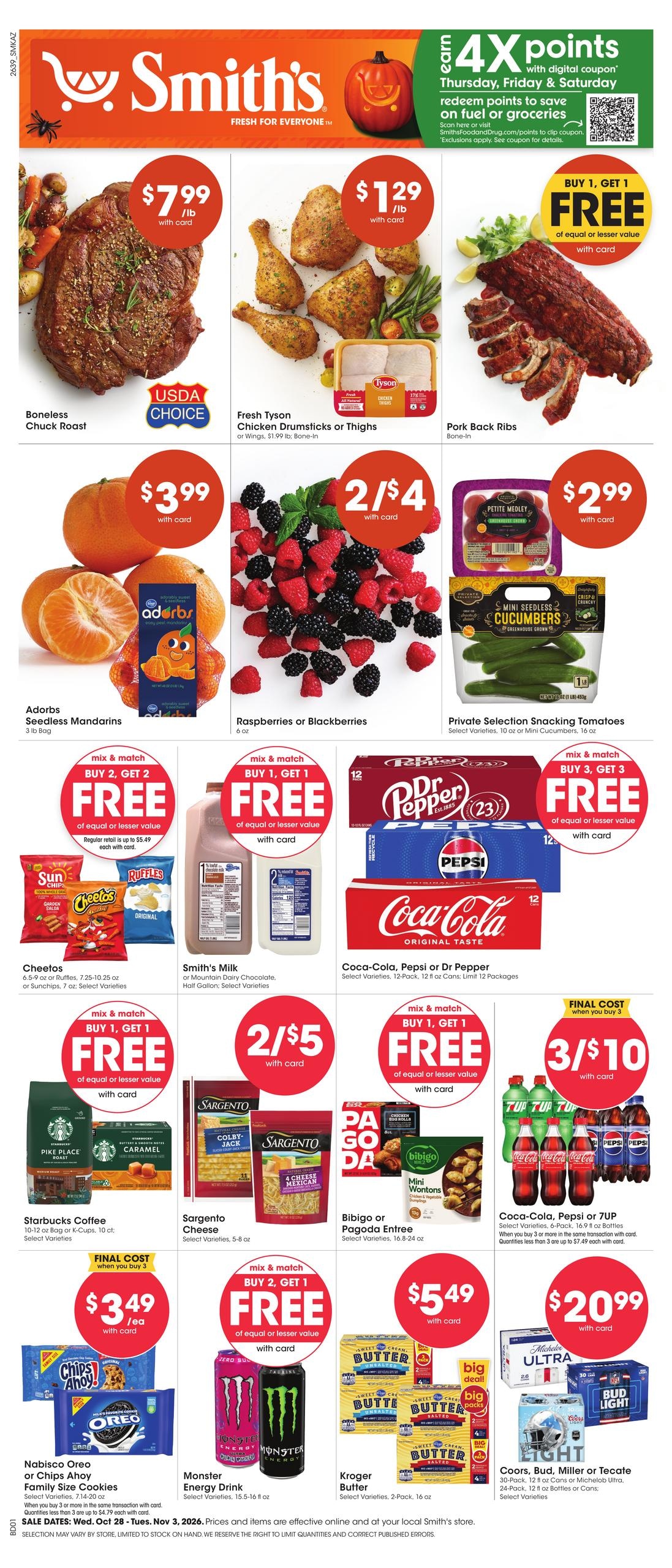 Smith's (Lake Havasu City Area, AZ) Weekly Ad October 28 - November 3, 2026