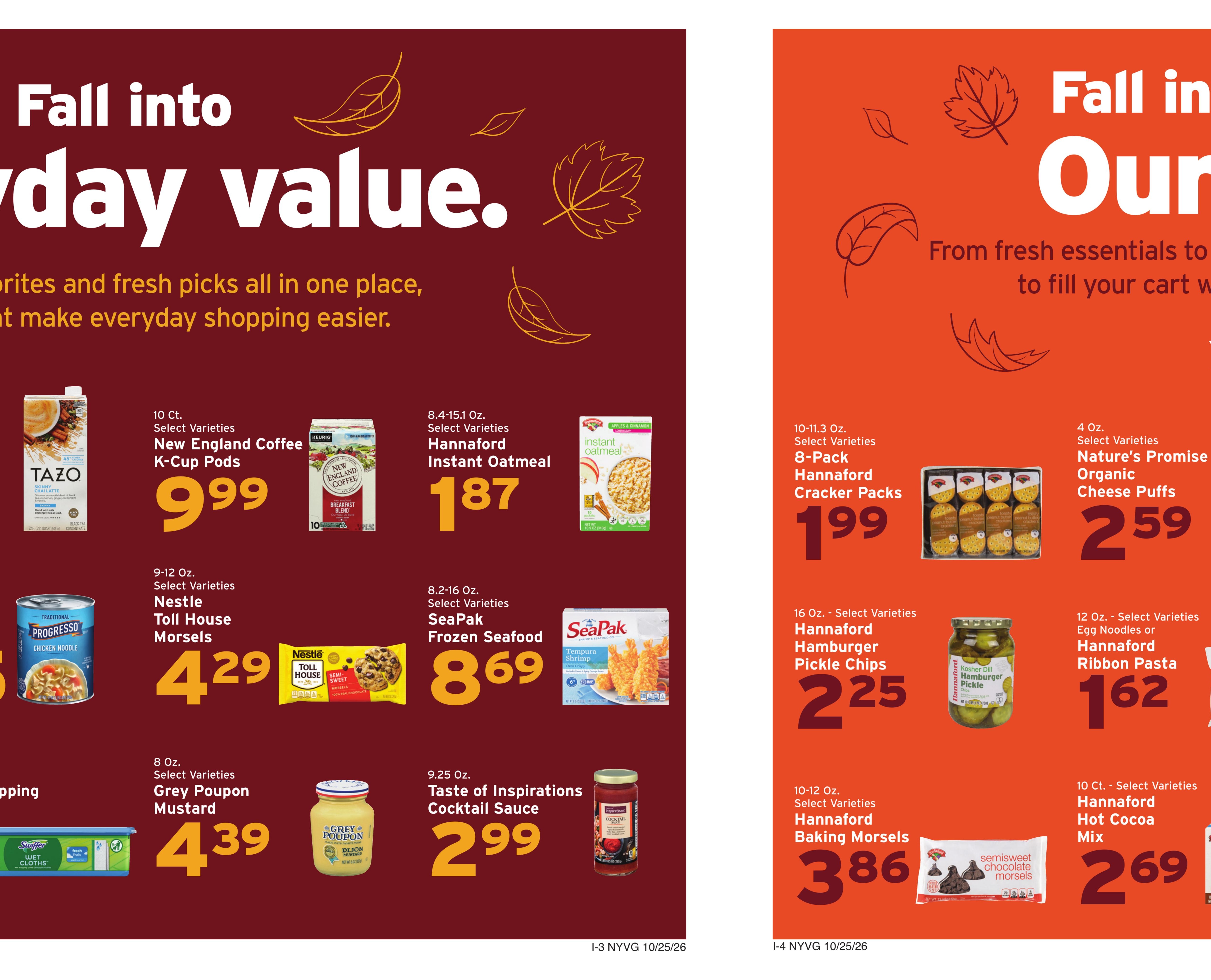Hannaford (Clintondale Area, NY) Week 44 Flyer for Flipp Weekly Ad October 25 - 31, 2026