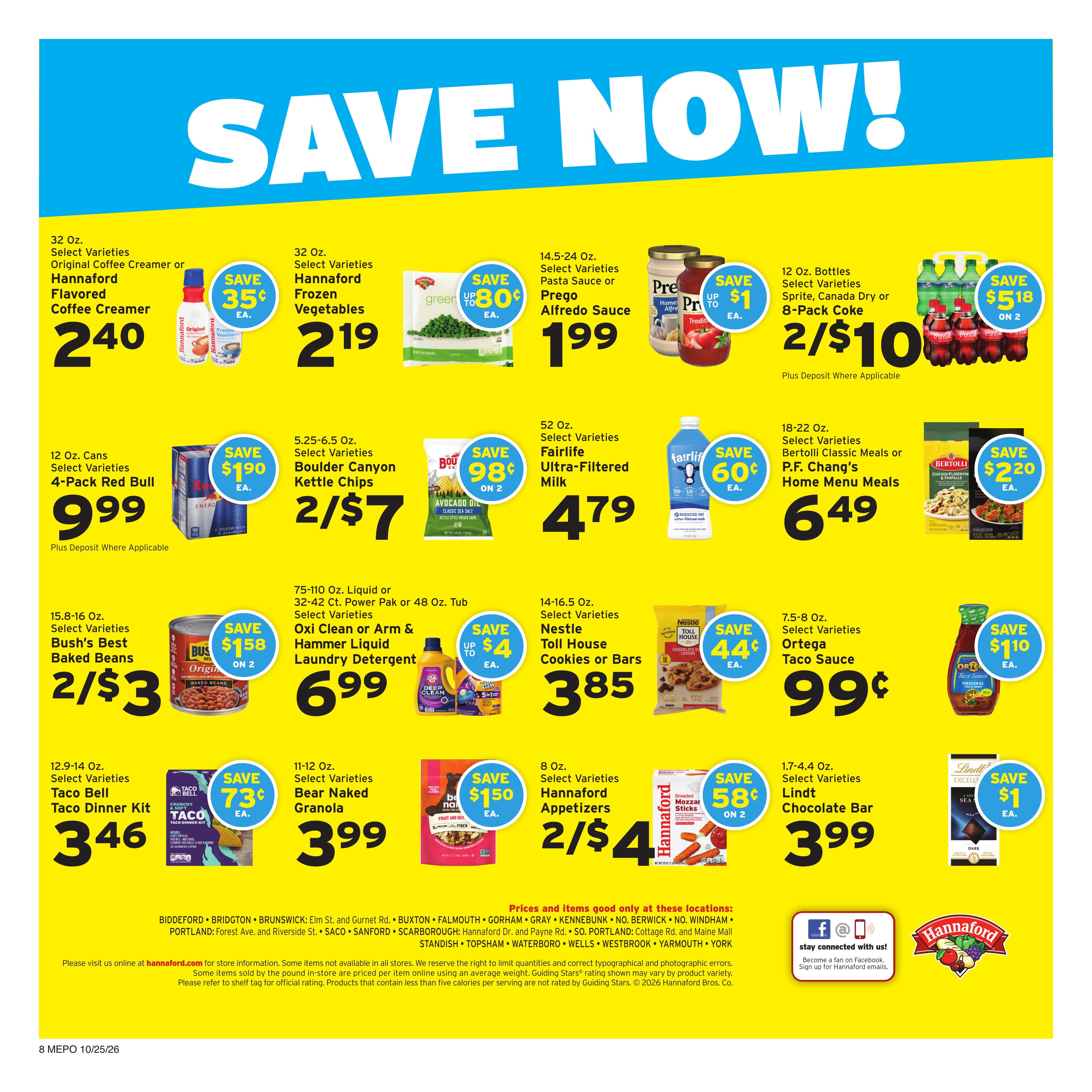 Hannaford (Cape Elizabeth Area, ME) Week 44 Flyer for Flipp Weekly Ad October 25 - 31, 2026