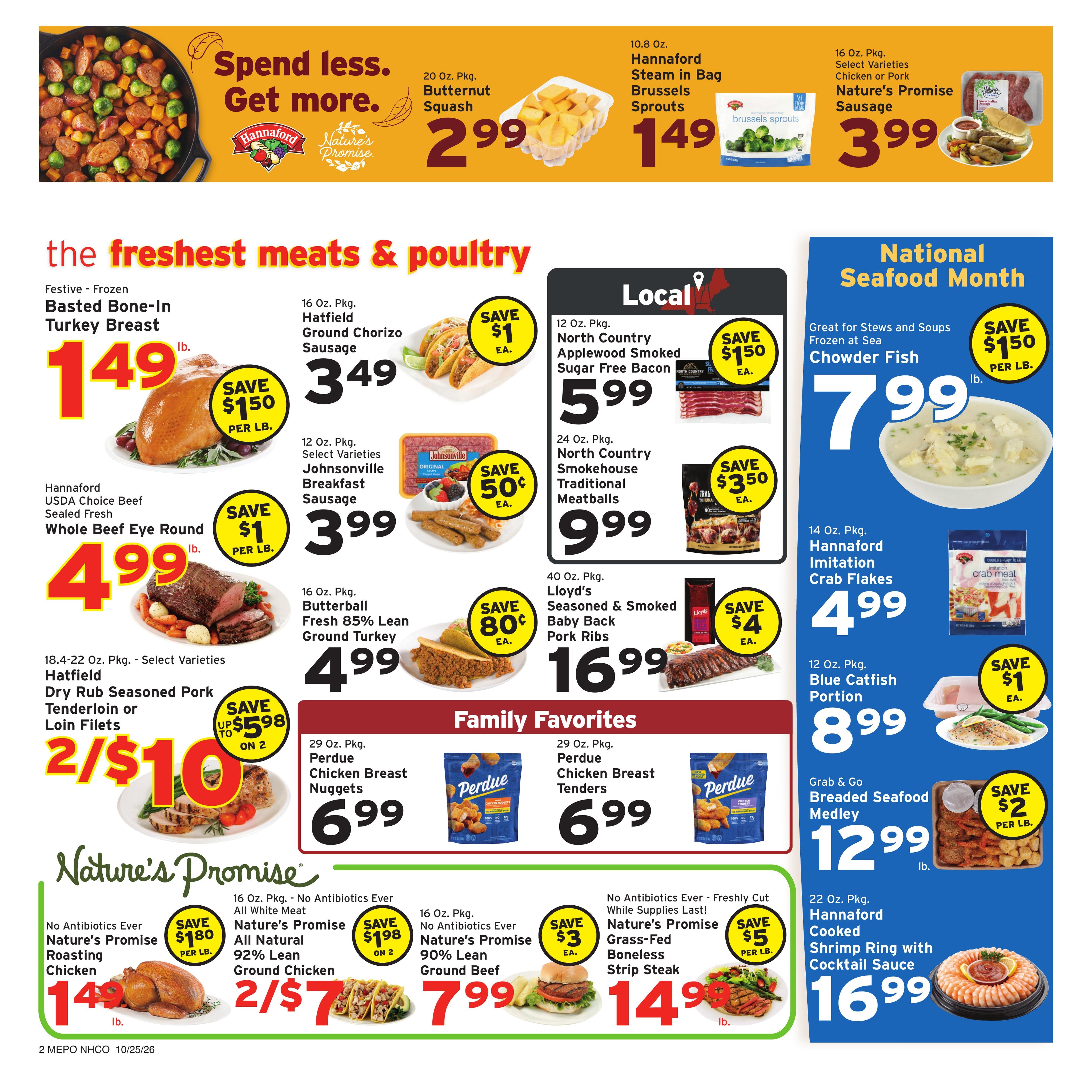 Hannaford (Cape Elizabeth Area, ME) Week 44 Flyer for Flipp Weekly Ad October 25 - 31, 2026