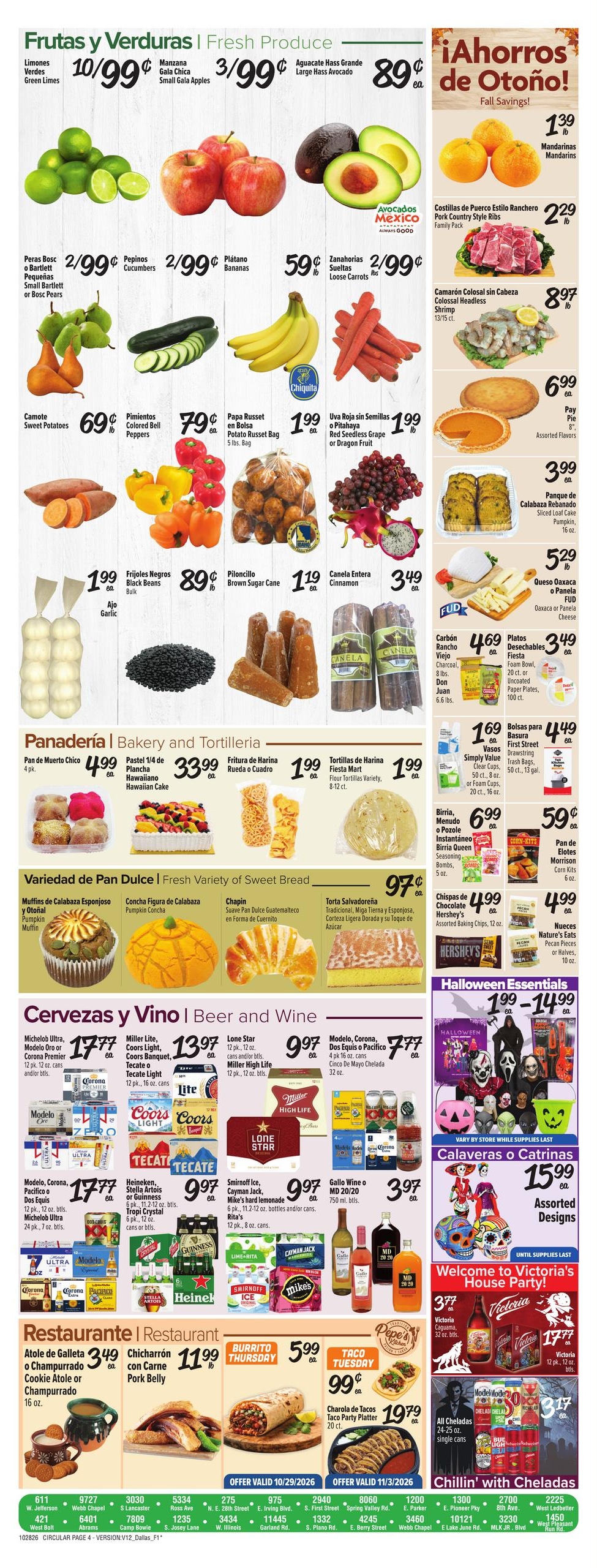 Fiesta Mart (Allen Area, TX) Weekly Ad October 28 - November 3, 2026