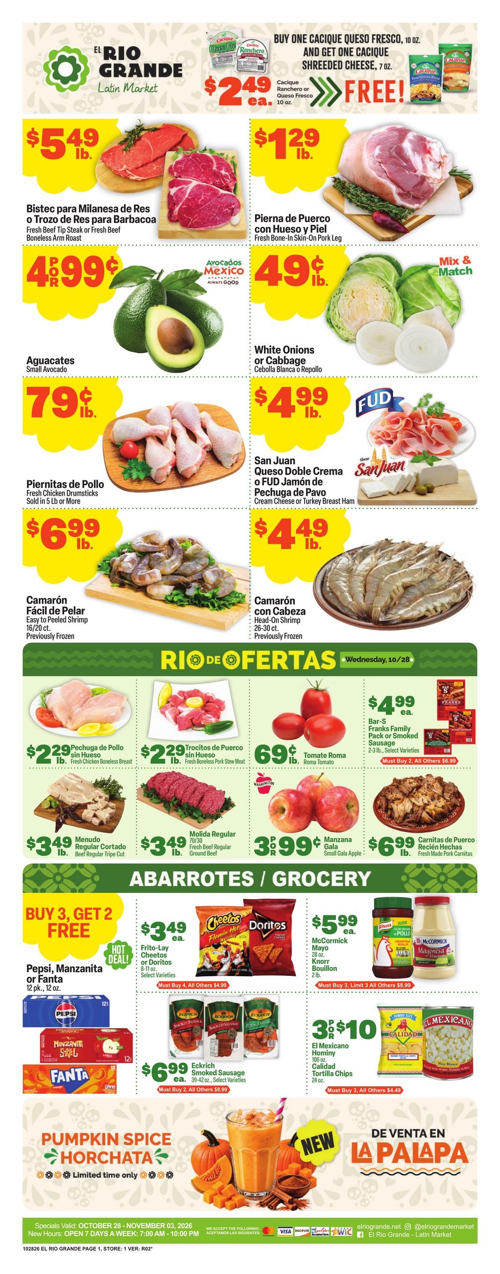 El Rio Grande Weekly Ad October 28 - November 3, 2026