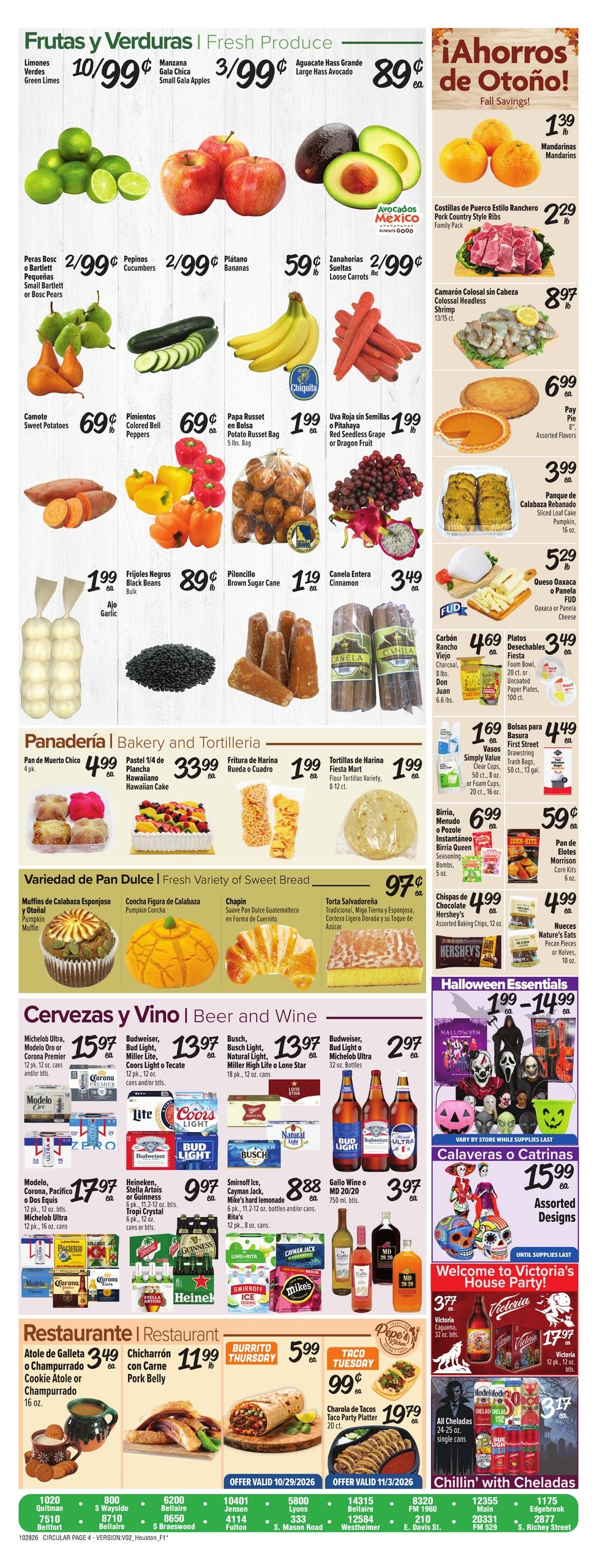 Fiesta Mart (Conroe Area, TX) Weekly Ad October 28 - November 3, 2026