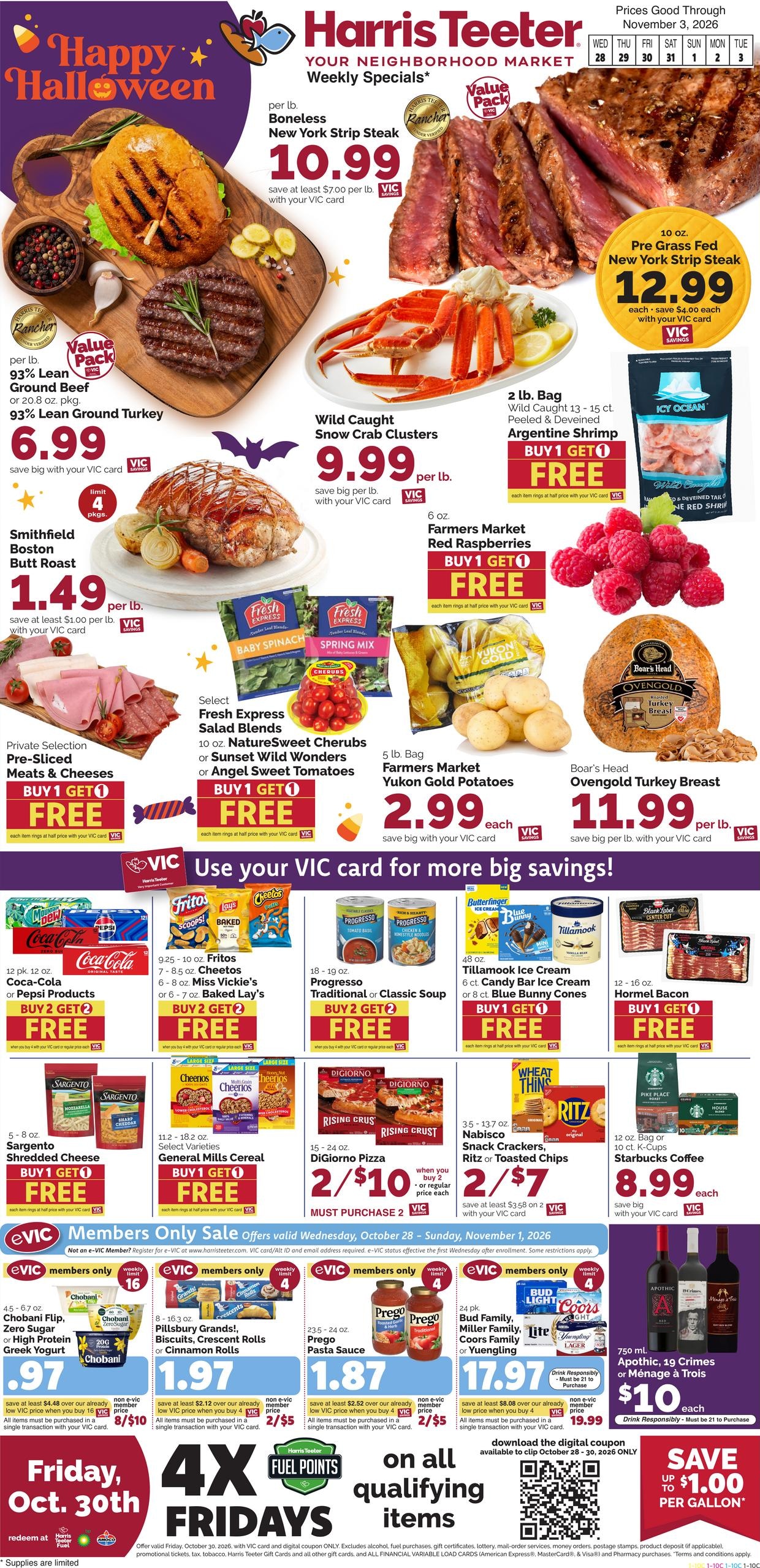 Harris Teeter (Charlotte Area, NC) Weekly Ad October 28 - November 3, 2026