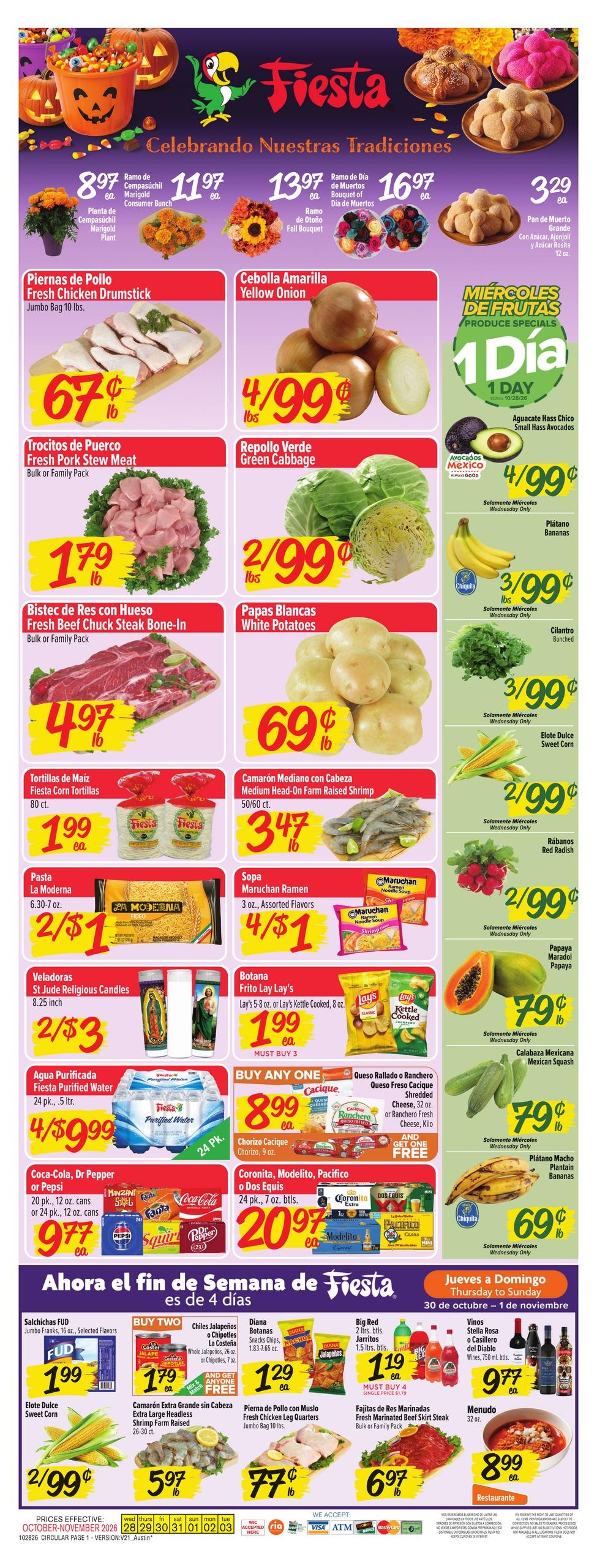 Fiesta Mart (Austin Area, TX) Weekly Ad October 28 - November 3, 2026