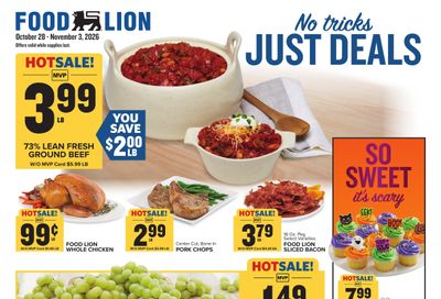 Food Lion (Chattanooga Area, TN) Weekly Ad October 28 - November 3, 2026