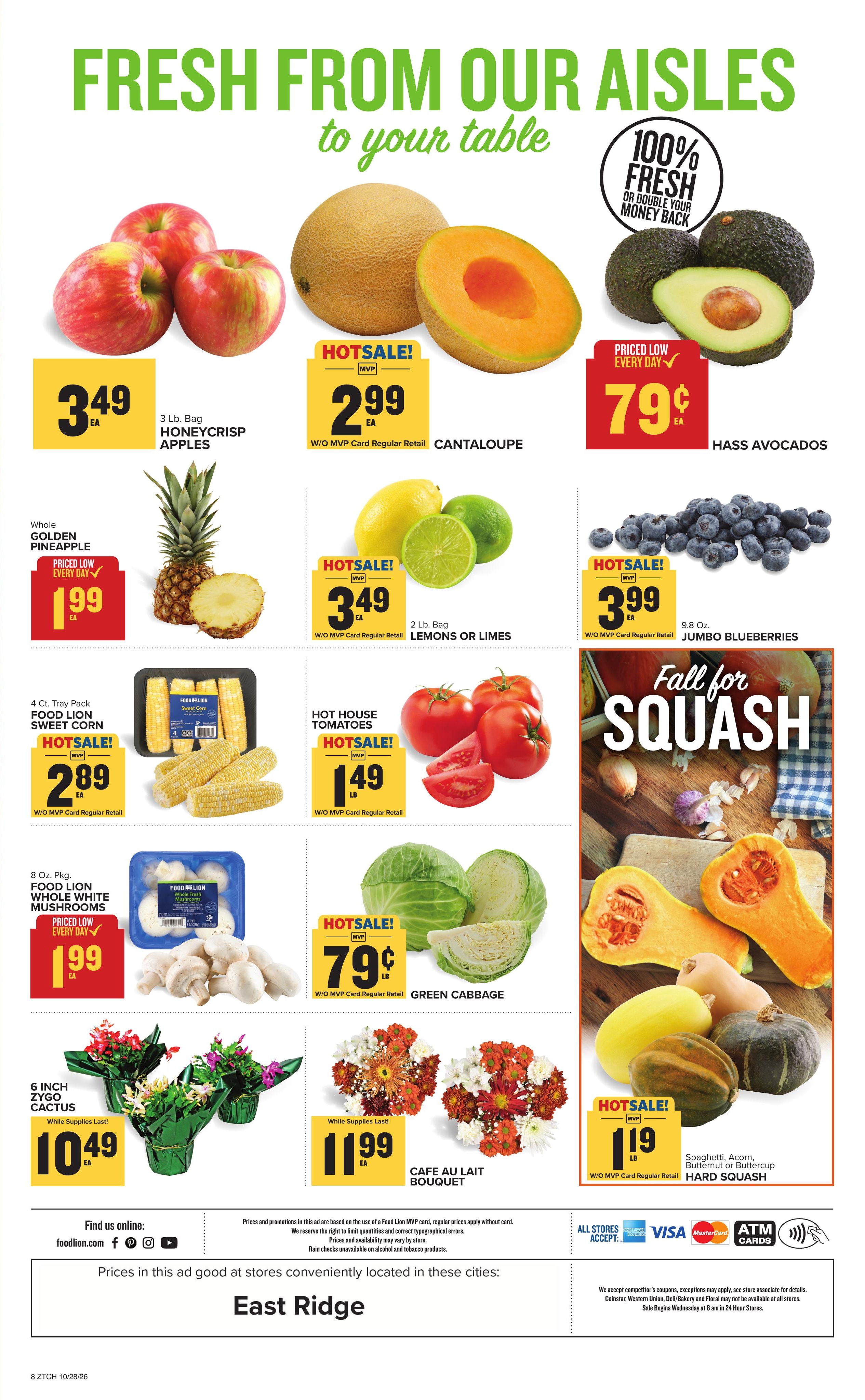 Food Lion (Chattanooga Area, TN) Weekly Ad October 28 - November 3, 2026