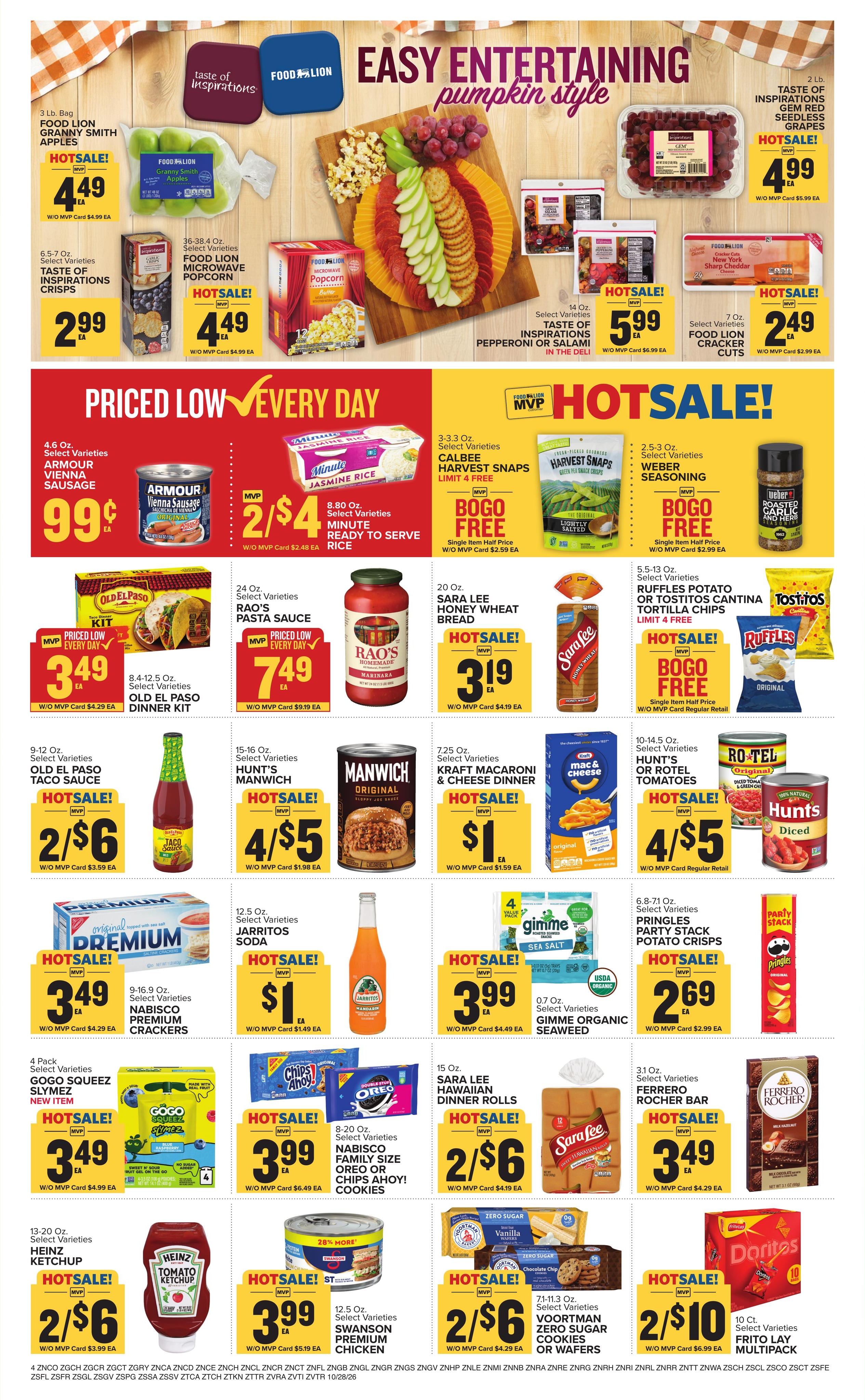 Food Lion (Chattanooga Area, TN) Weekly Ad October 28 - November 3, 2026
