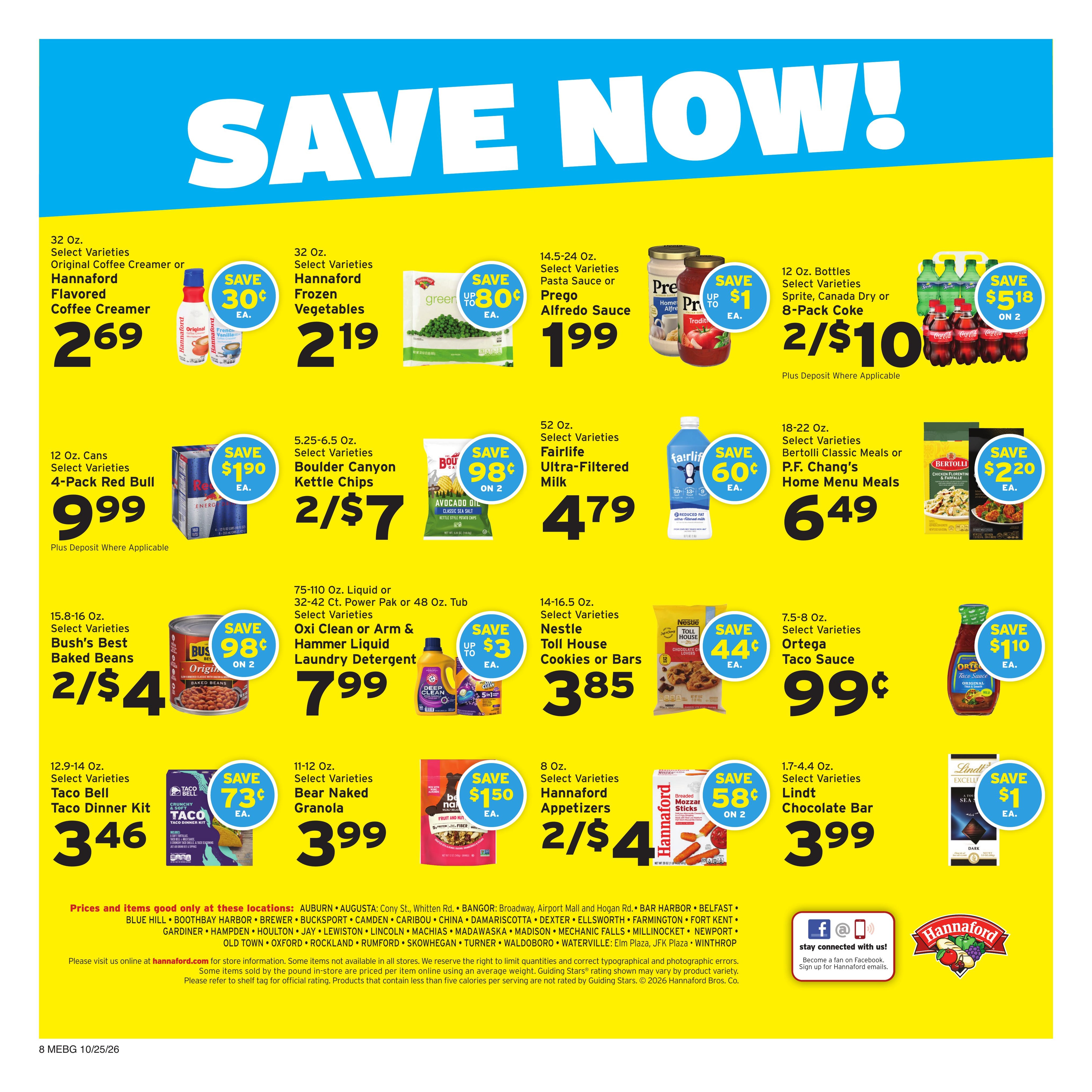 Hannaford (Augusta Area, ME) Week 44 Flyer for Flipp Weekly Ad October 25 - 31, 2026