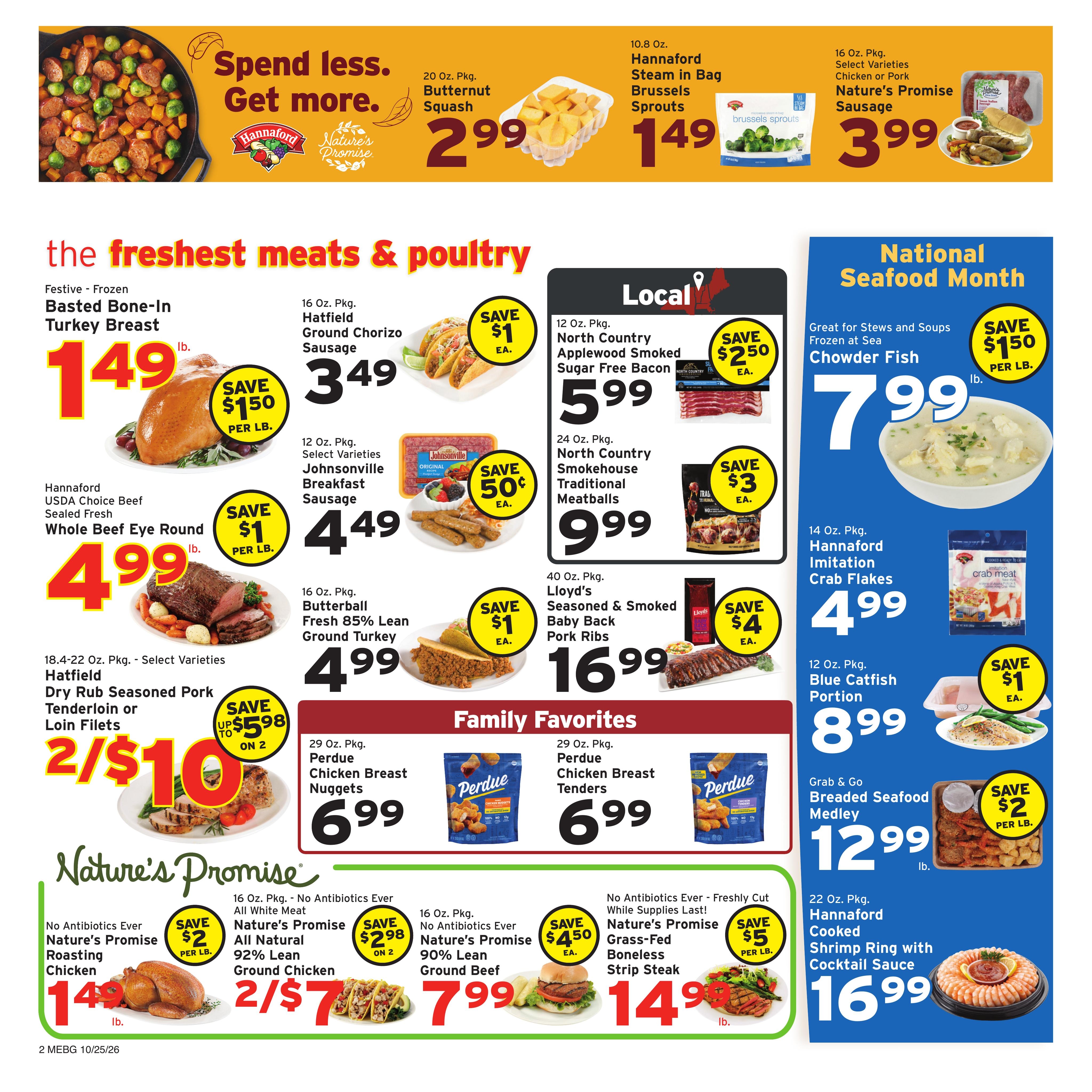 Hannaford (Augusta Area, ME) Week 44 Flyer for Flipp Weekly Ad October 25 - 31, 2026