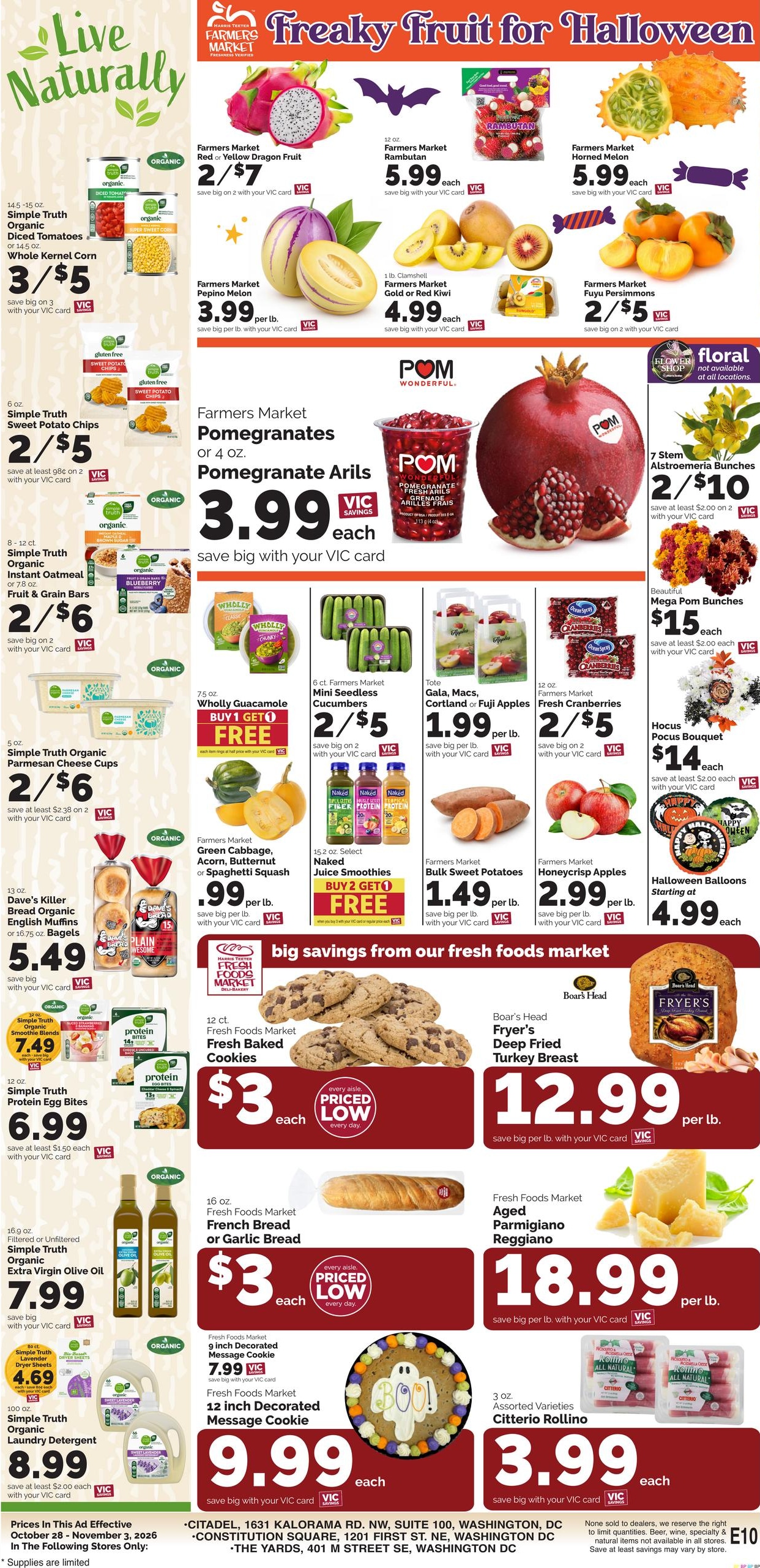 Harris Teeter (Washington Area, DC) Weekly Ad October 28 - November 3, 2026