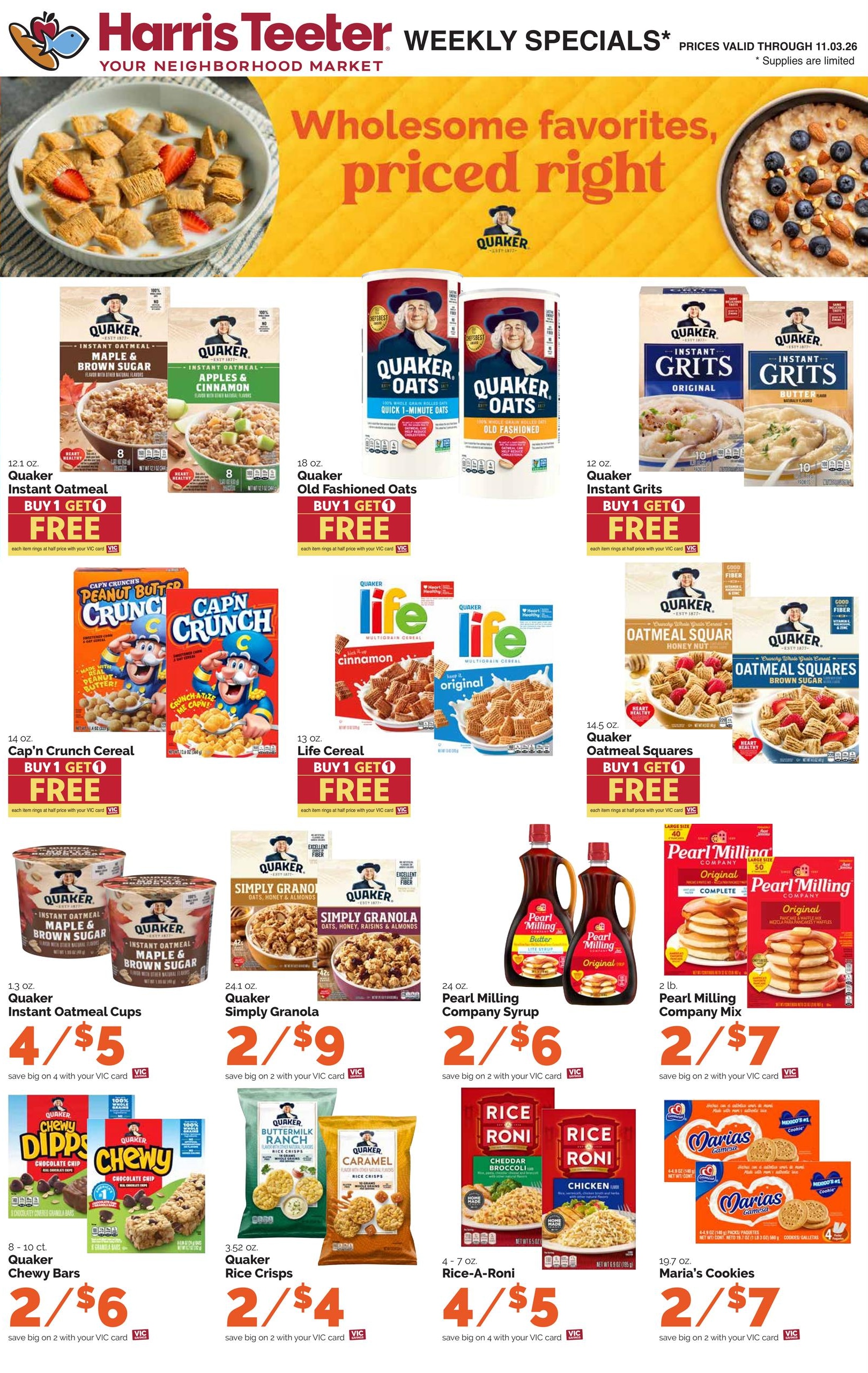 Harris Teeter (Washington Area, DC) Weekly Ad October 28 - November 3, 2026