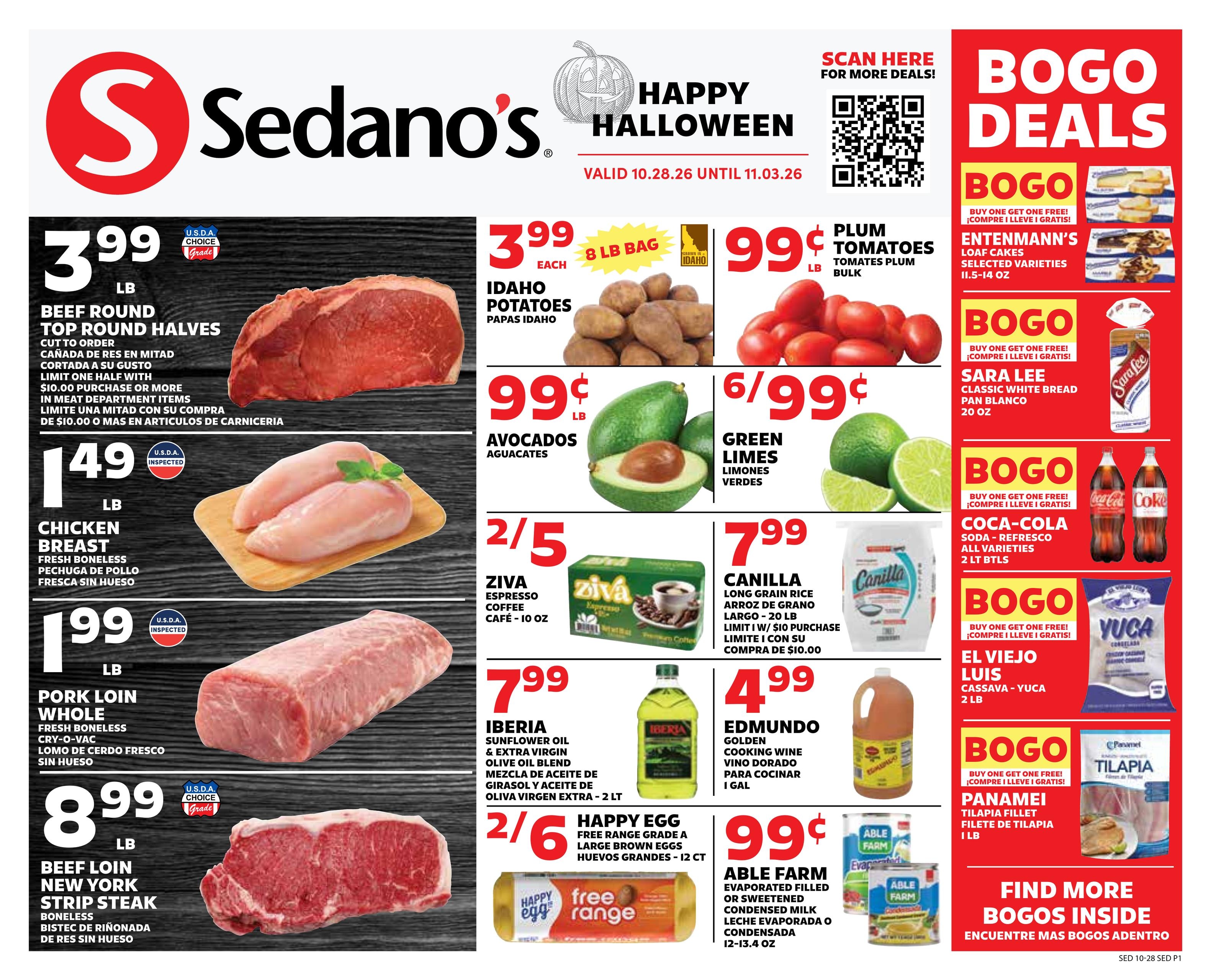 Sedano's Weekly Ad October 28 - November 3, 2026