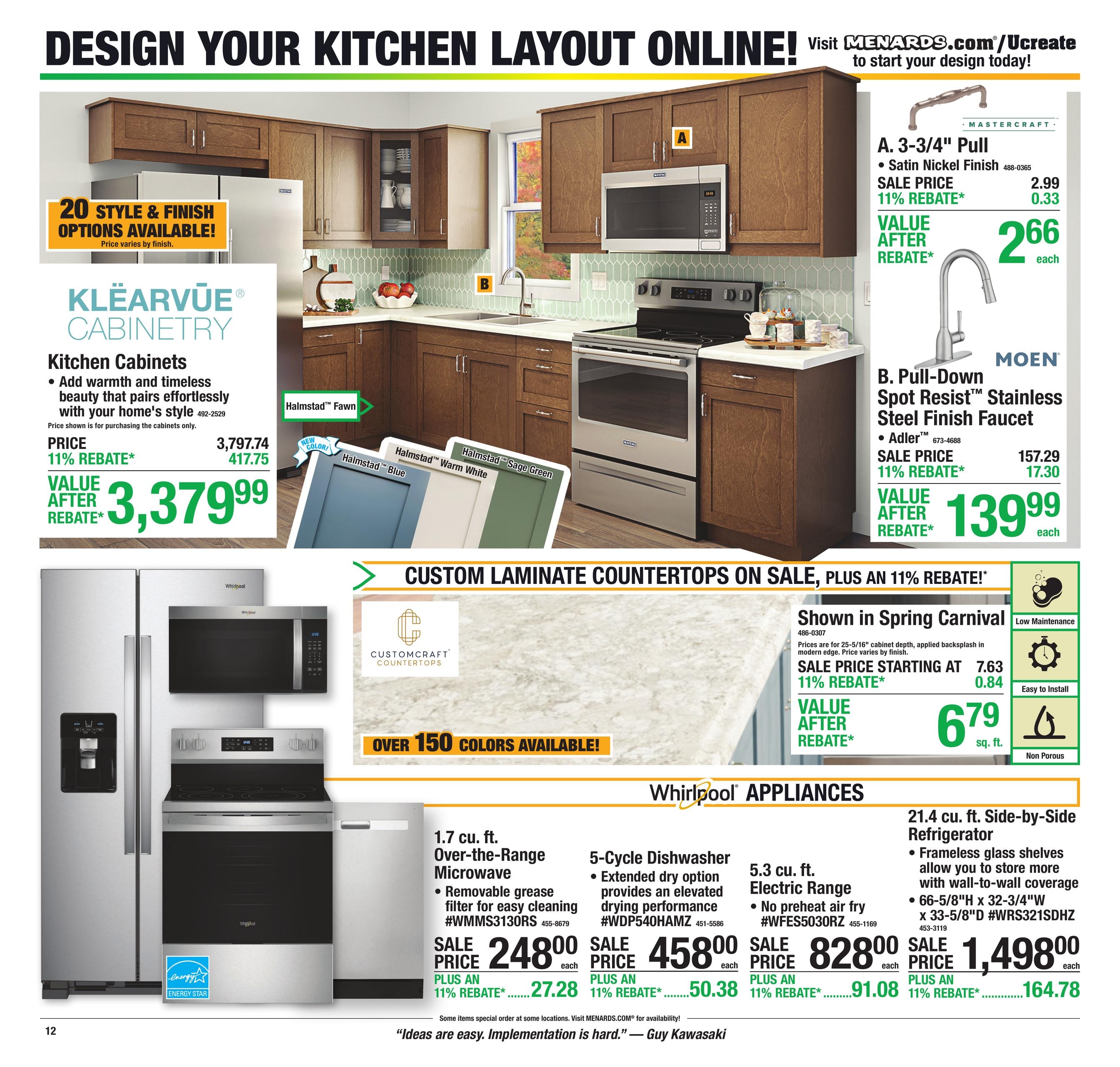 Menards (Brookville Area, IN) 11% Rebate Sale Weekly Ad October 28 - November 8, 2026
