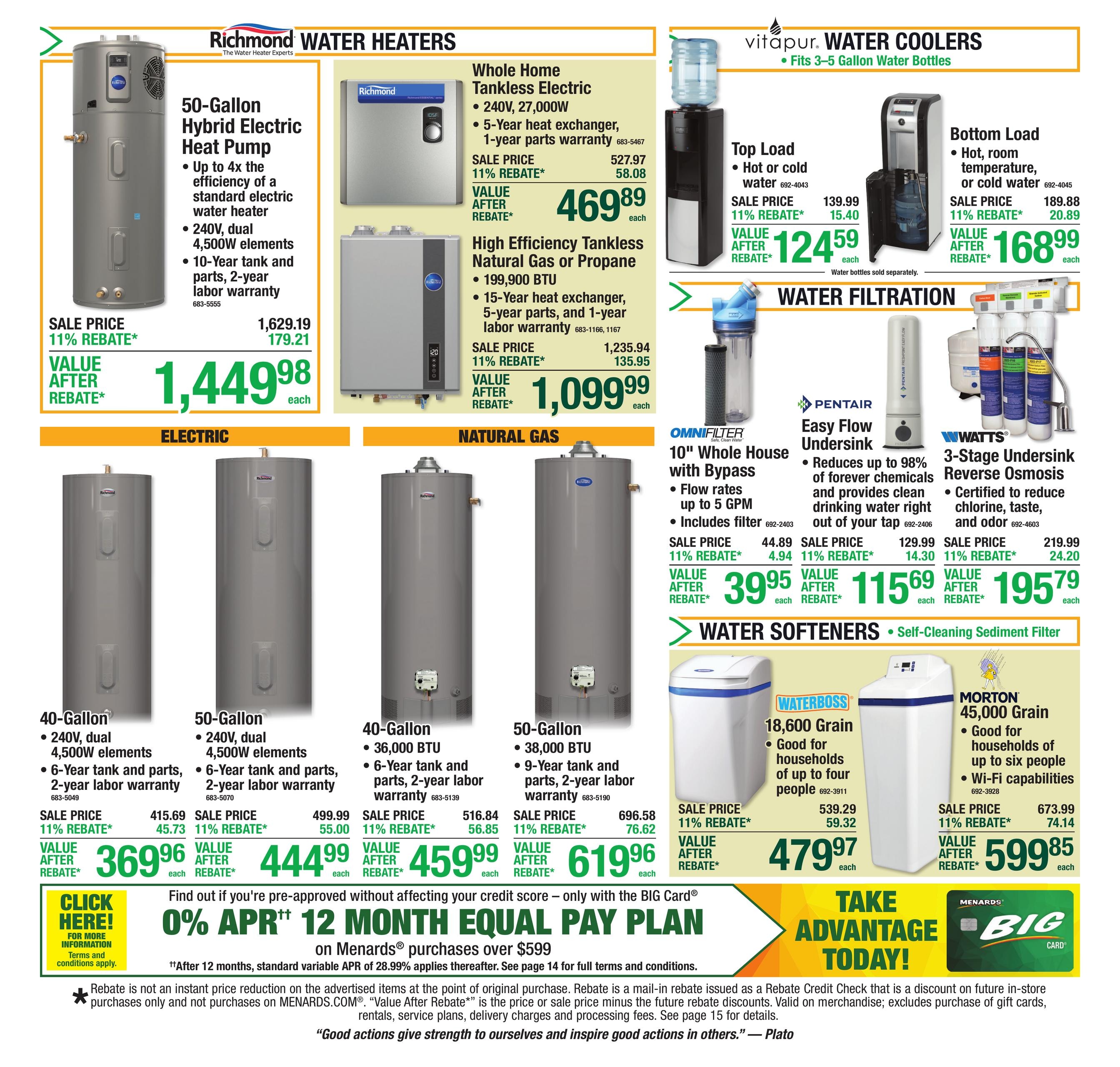Menards (Brookville Area, IN) 11% Rebate Sale Weekly Ad October 28 - November 8, 2026
