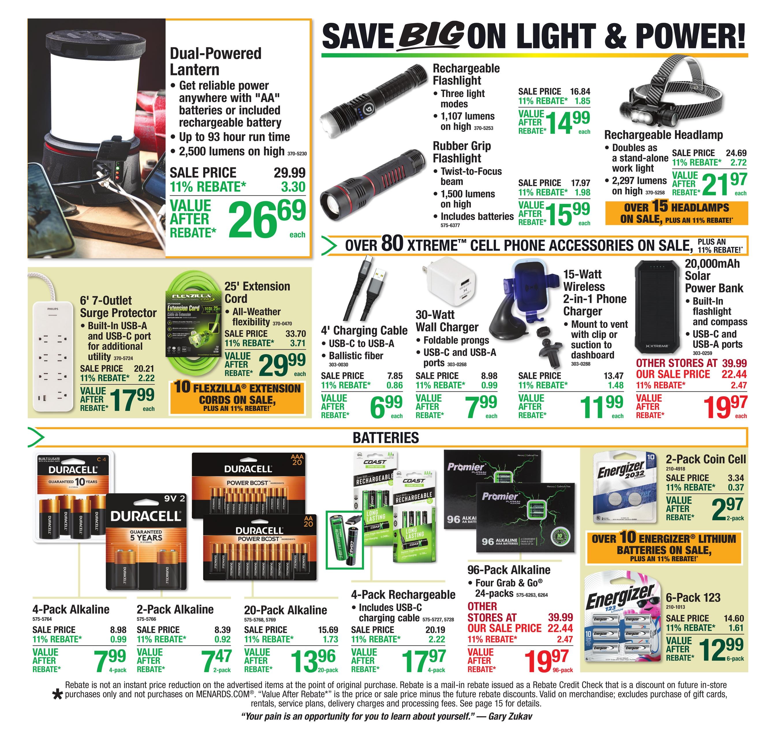 Menards (Brookville Area, IN) 11% Rebate Sale Weekly Ad October 28 - November 8, 2026