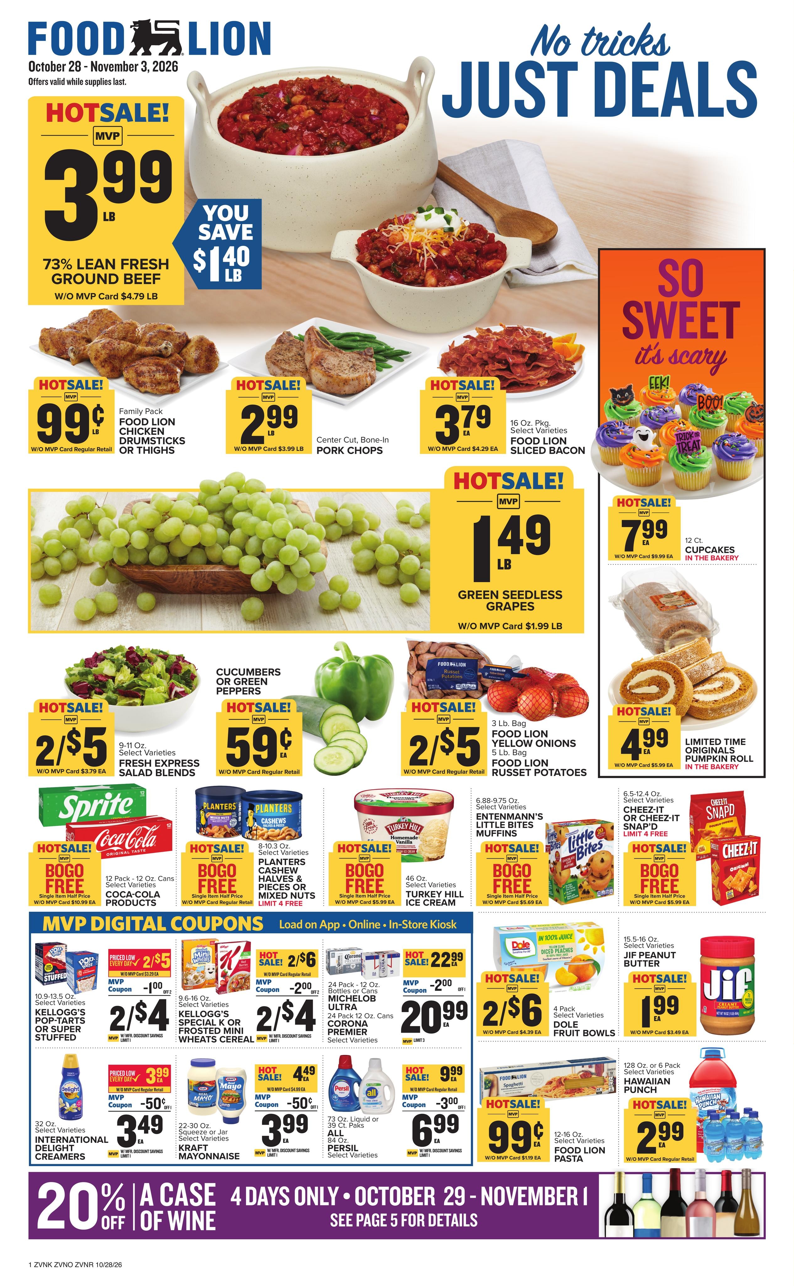 Food Lion (Chesapeake Area, VA) Weekly Ad October 28 - November 3, 2026