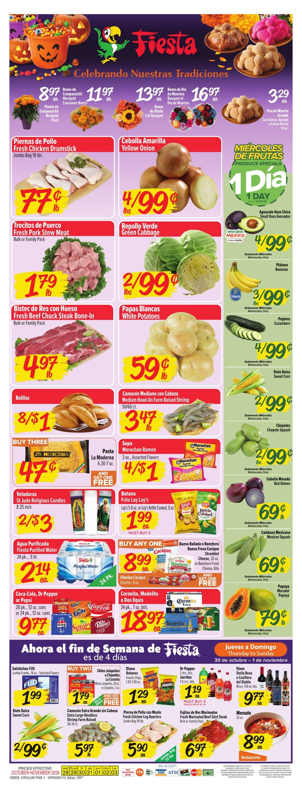 Fiesta Mart (Denton Area, TX) Weekly Ad October 28 - November 3, 2026