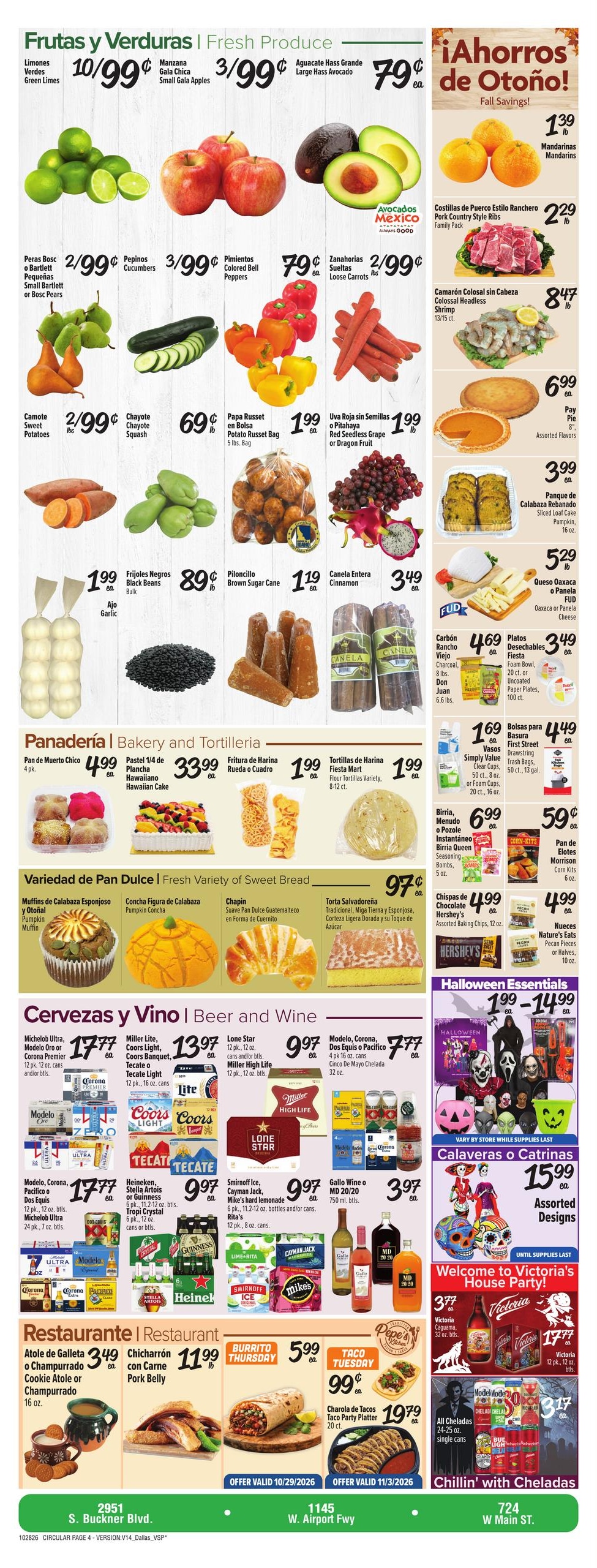 Fiesta Mart (Denton Area, TX) Weekly Ad October 28 - November 3, 2026