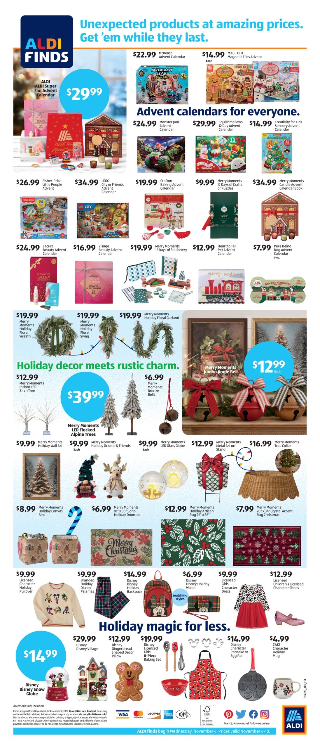 ALDI (Akron Area, OH) In Store Weekly Ad November 4 - 10, 2026