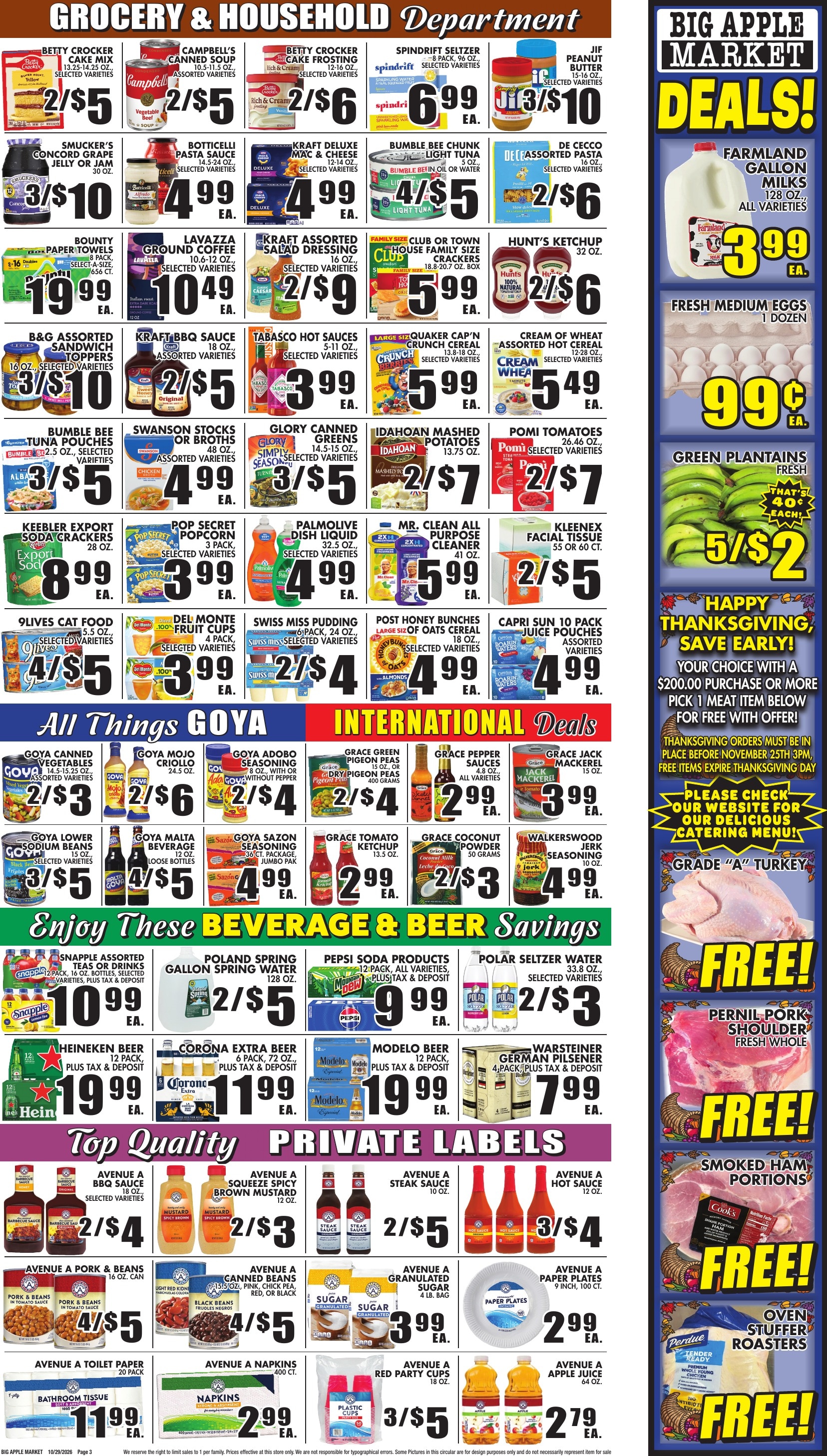 Big Apple Meat Market Weekly Ad October 29 - November 11, 2026