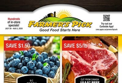 Farmer's Pick Flyer July 30 to August 5