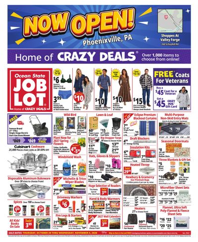 Ocean State Job Lot Weekly Ad October 29 - November 4, 2026