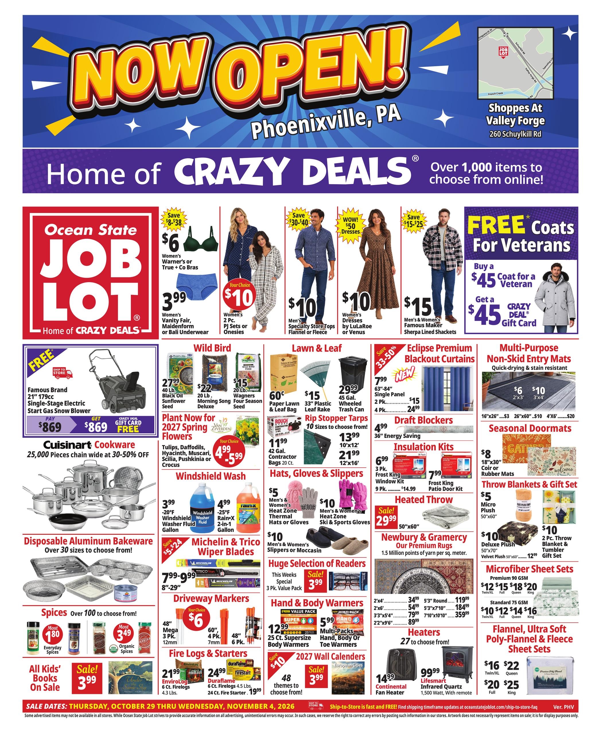Ocean State Job Lot Weekly Ad October 29 - November 4, 2026