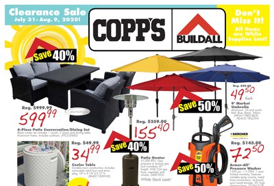 COPP's Buildall Flyer July 31 to August 9
