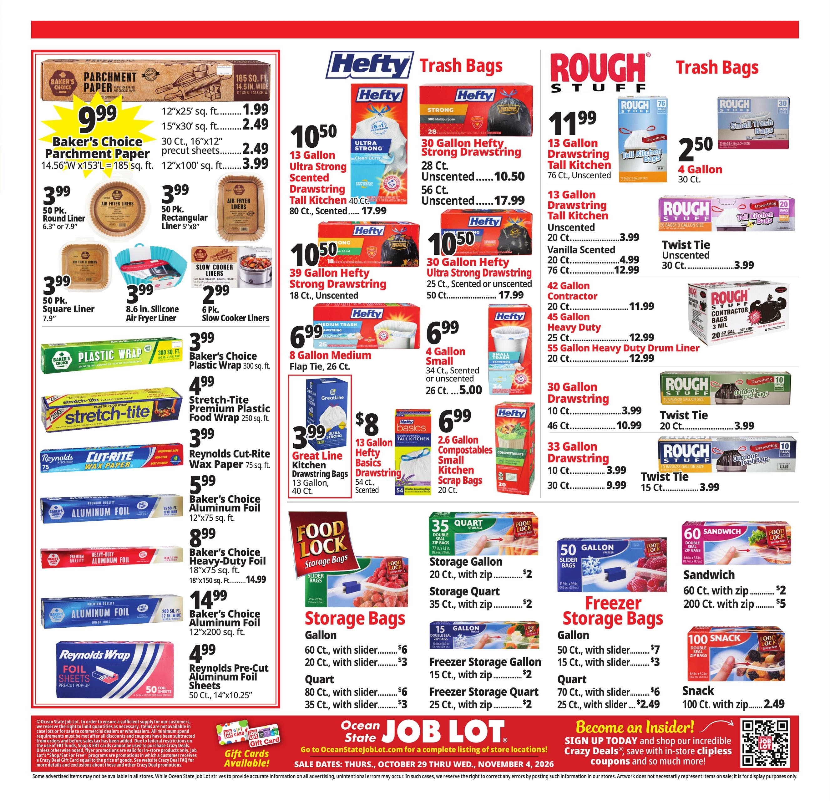 Ocean State Job Lot (Washington Area, DC) Weekly Ad October 29 - November 4, 2026