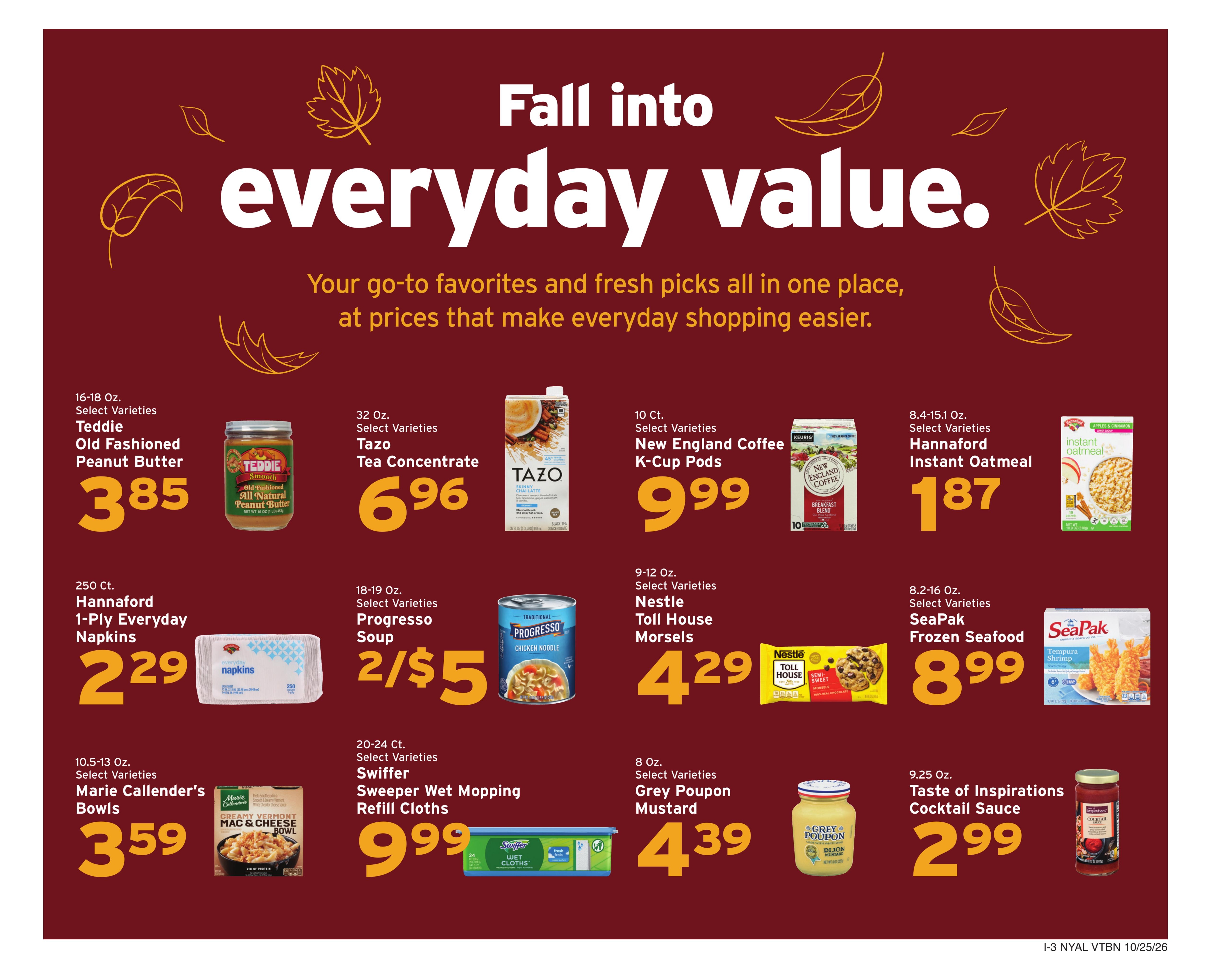 Hannaford (Albany Area, NY) Week 44 Flyer for Flipp Weekly Ad October 25 - 31, 2026