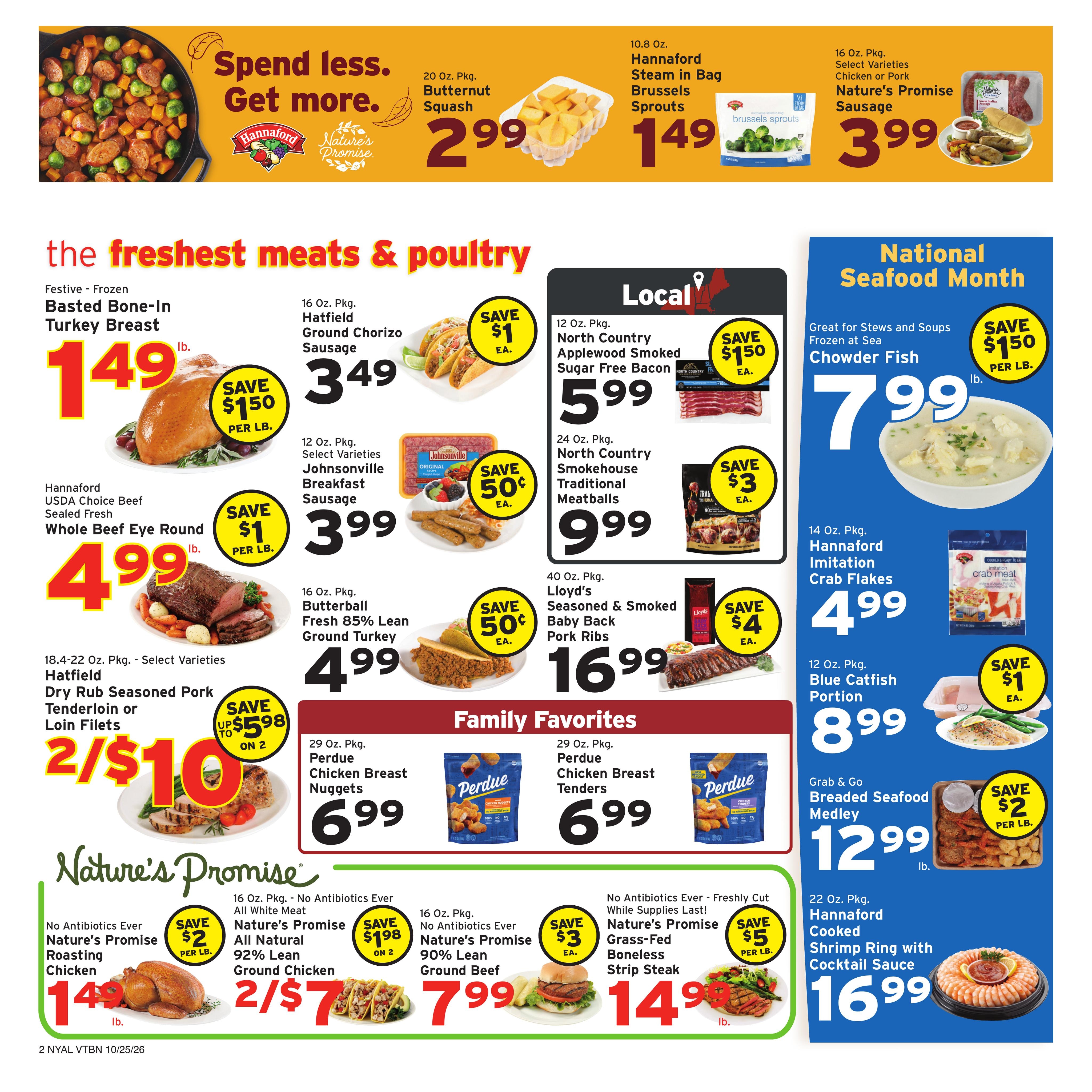 Hannaford (Albany Area, NY) Week 44 Flyer for Flipp Weekly Ad October 25 - 31, 2026